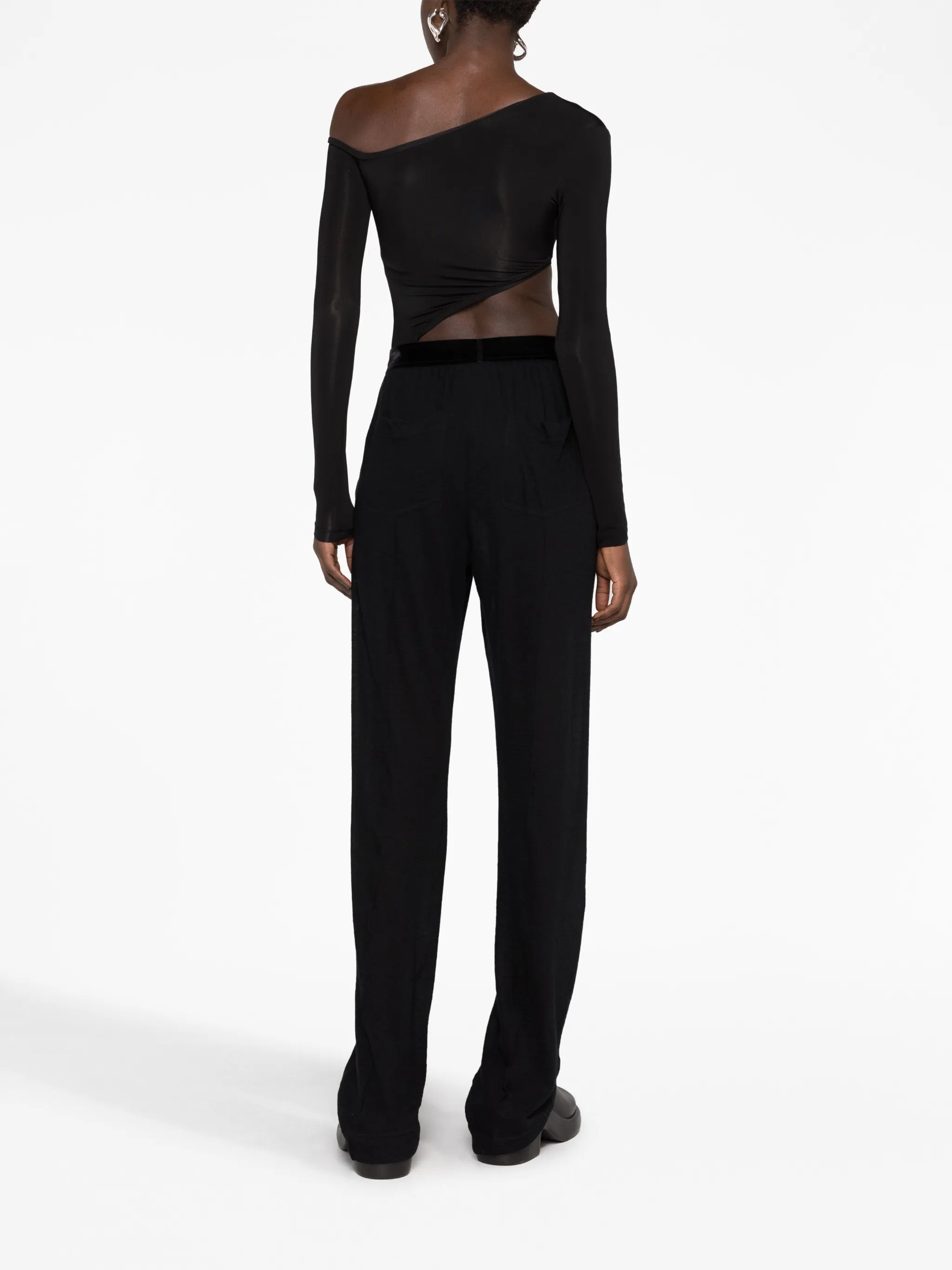 logo-waistband cashmere track pants