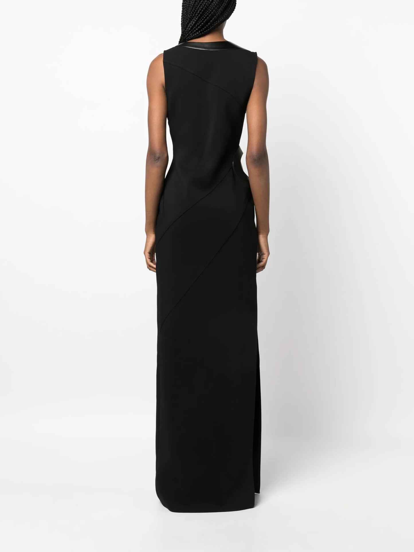 Cady cut-out sleeveless gown