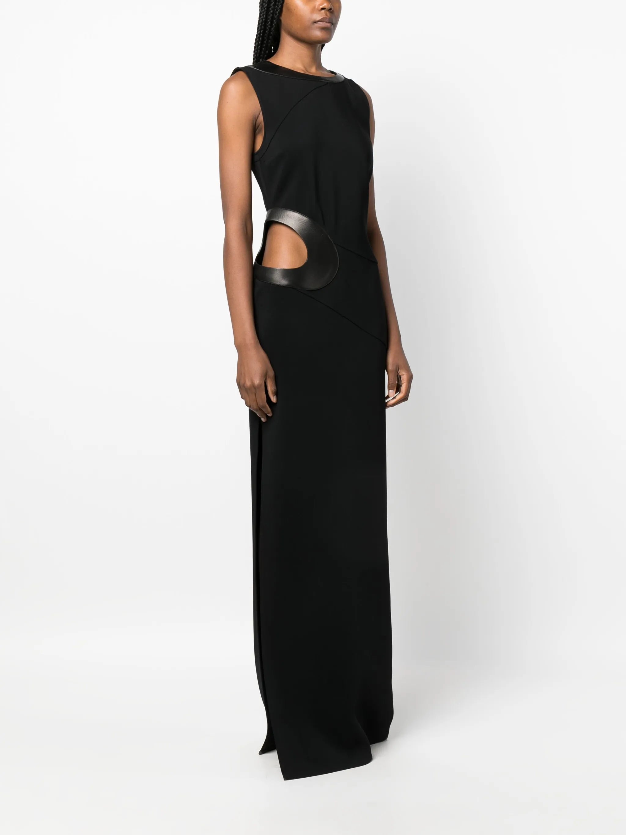 Cady cut-out sleeveless gown