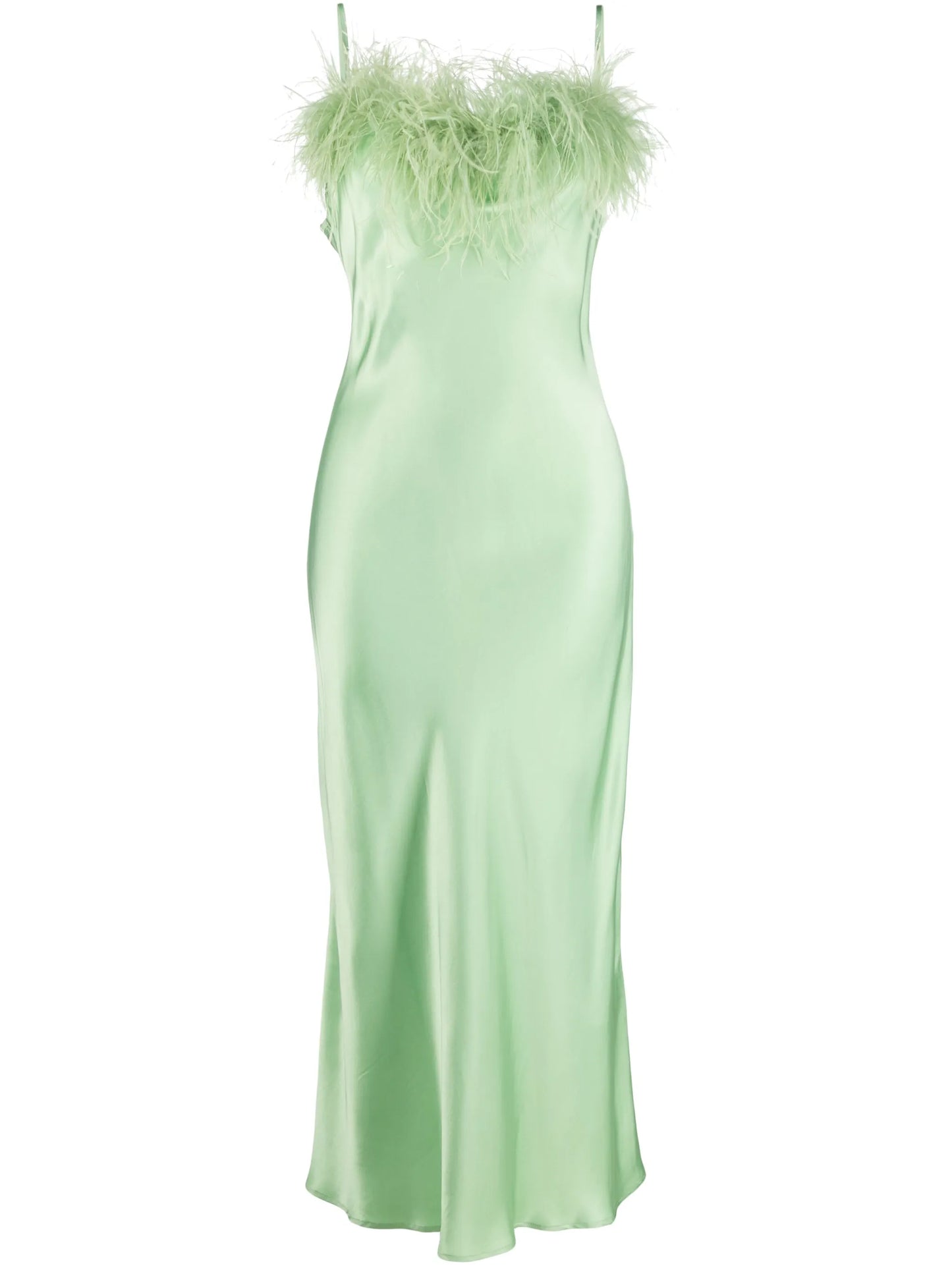 Boheme satin-finish midi slip dress