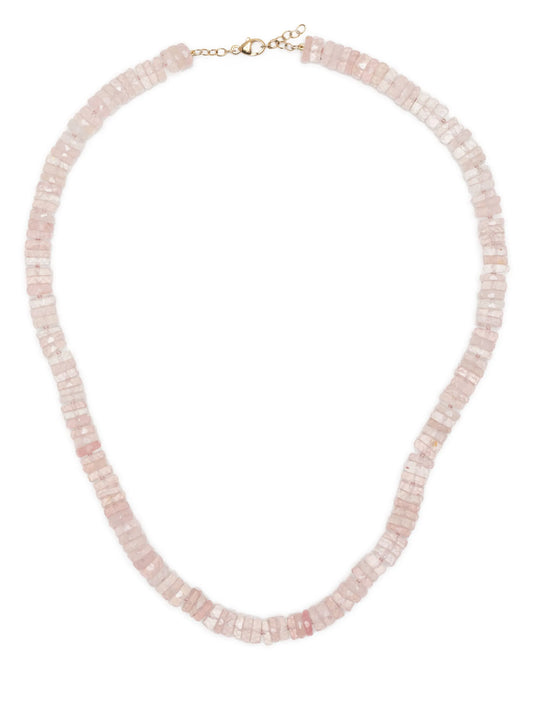 14kt yellow gold Atlas rose quartz necklace