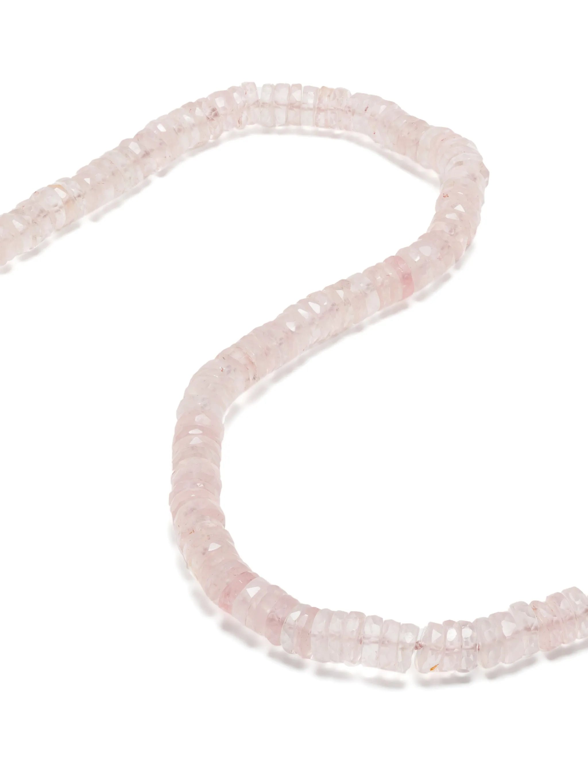 14kt yellow gold Atlas rose quartz necklace
