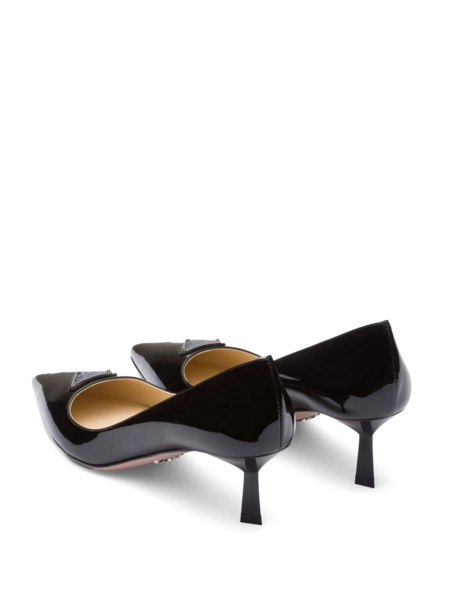 logo-plaque patent leather pumps