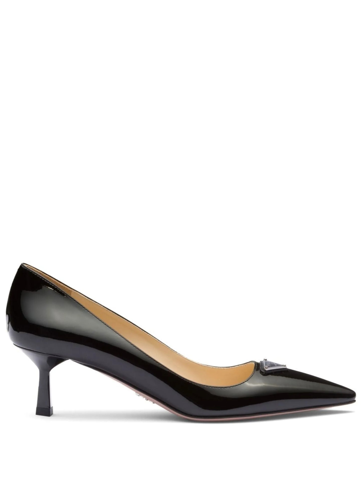 logo-plaque patent leather pumps