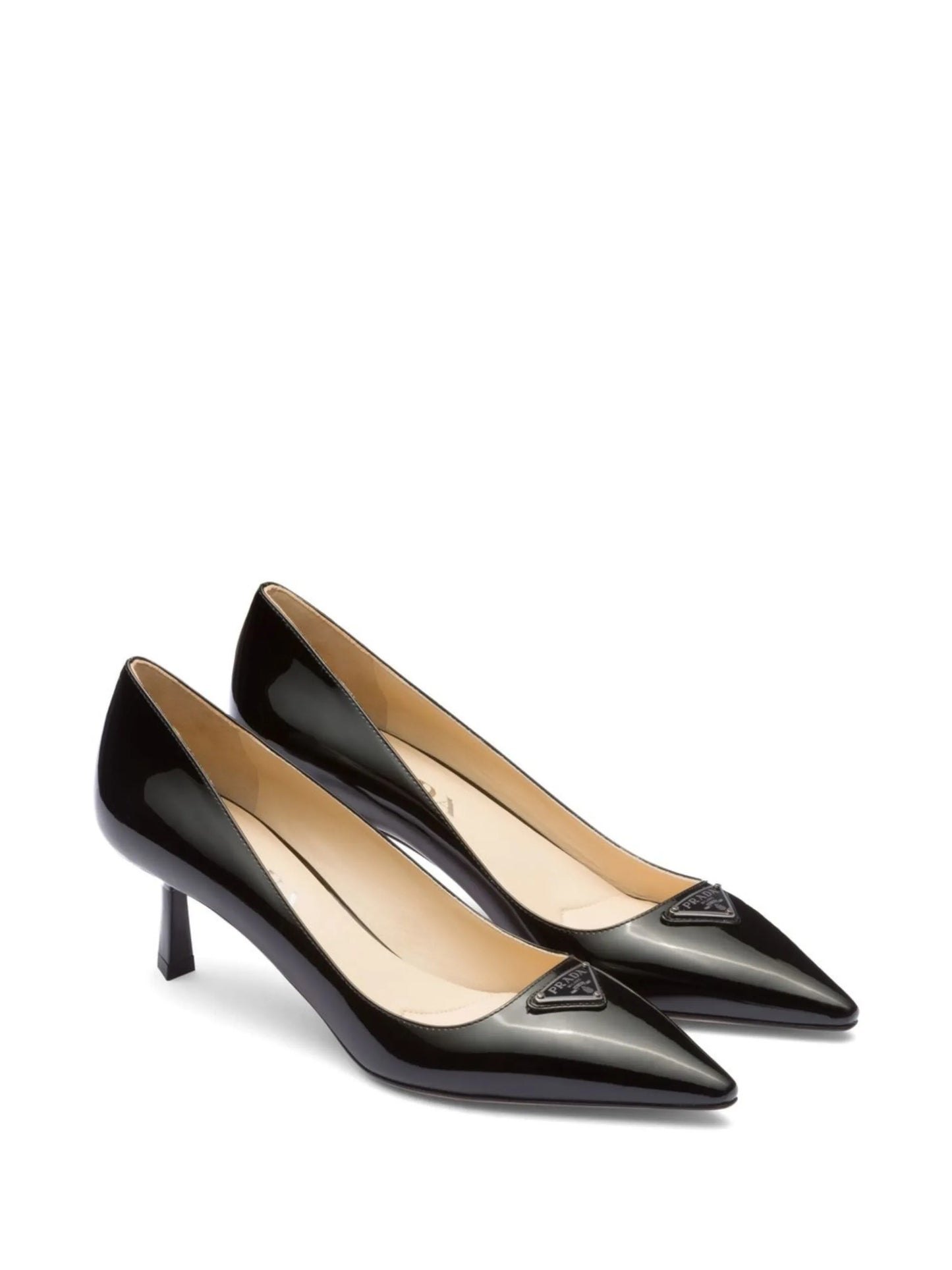 logo-plaque patent leather pumps
