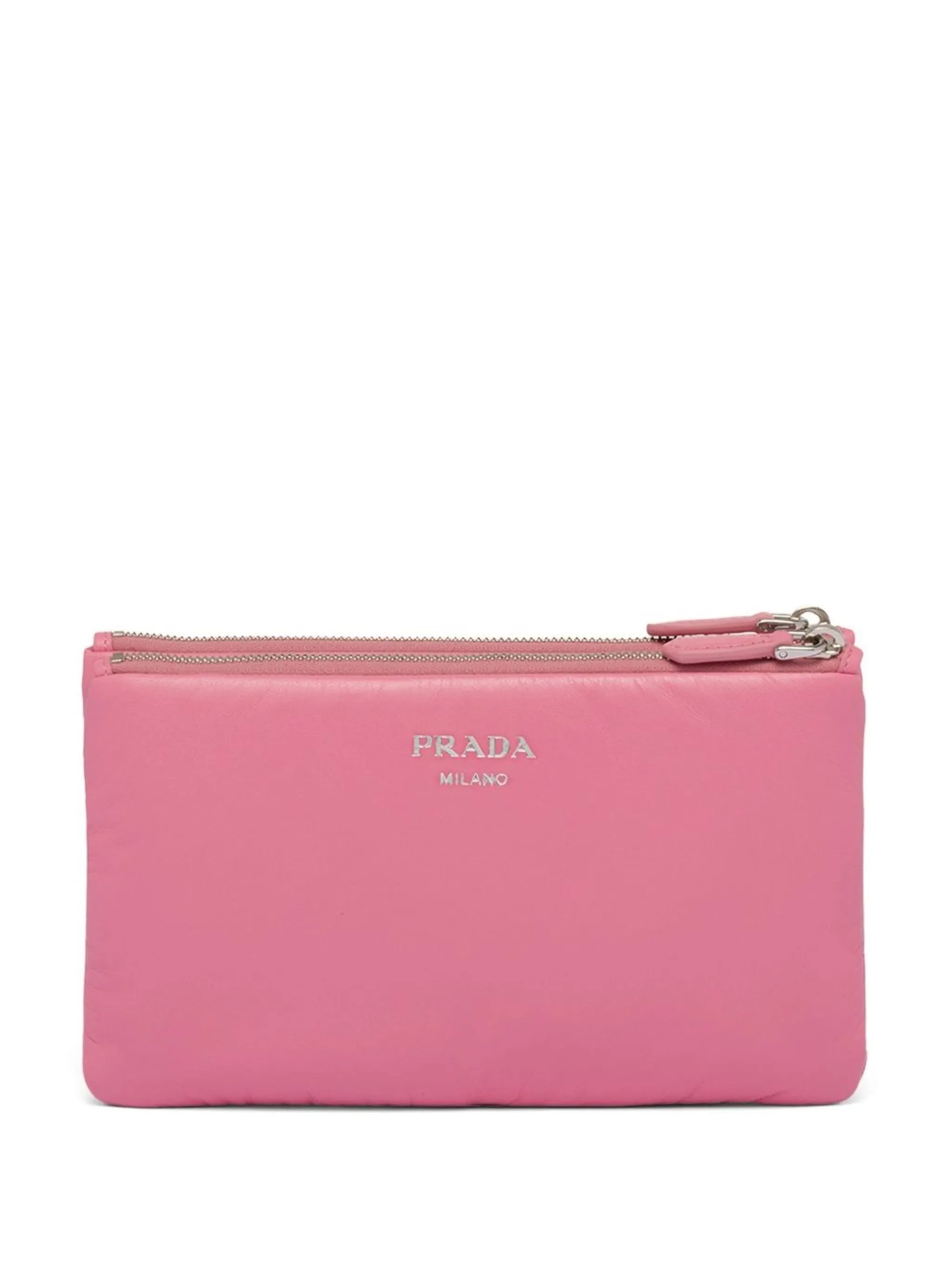 dividable logo-plaque pouch
