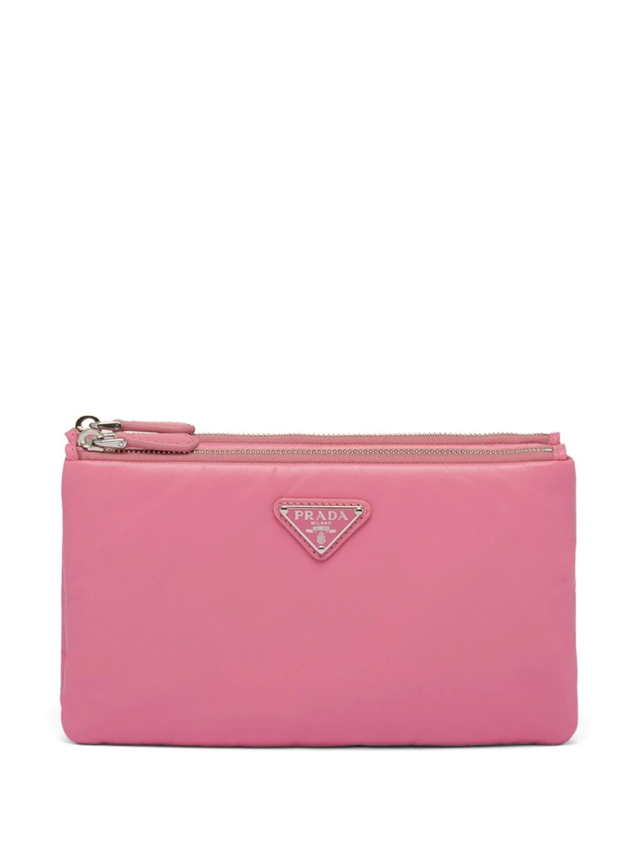 dividable logo-plaque pouch