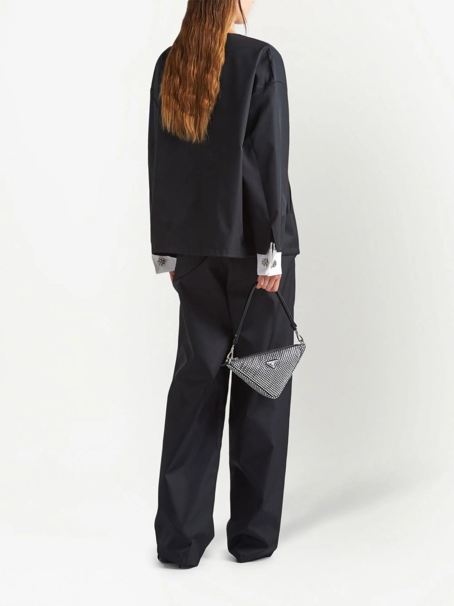 Re-Nylon wide-leg trousers