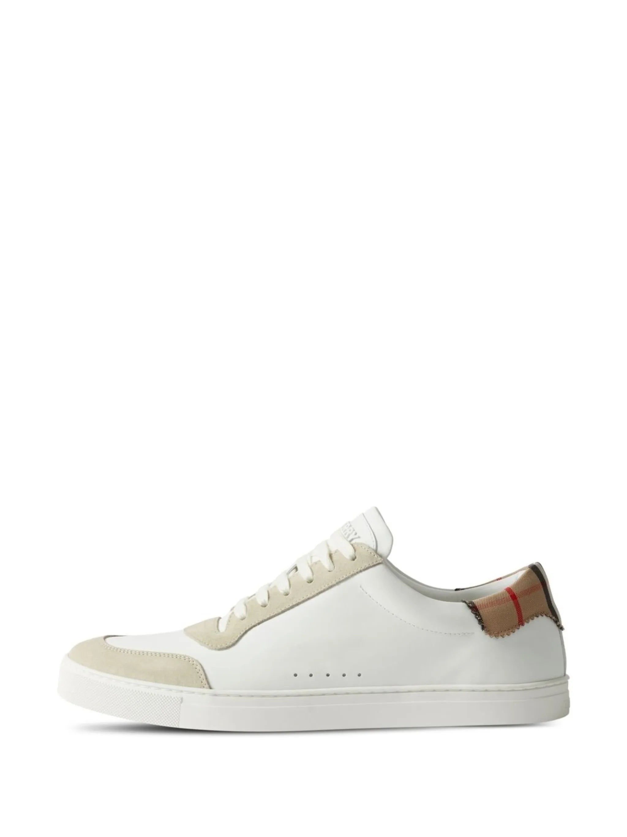 House Check-print leather sneakers