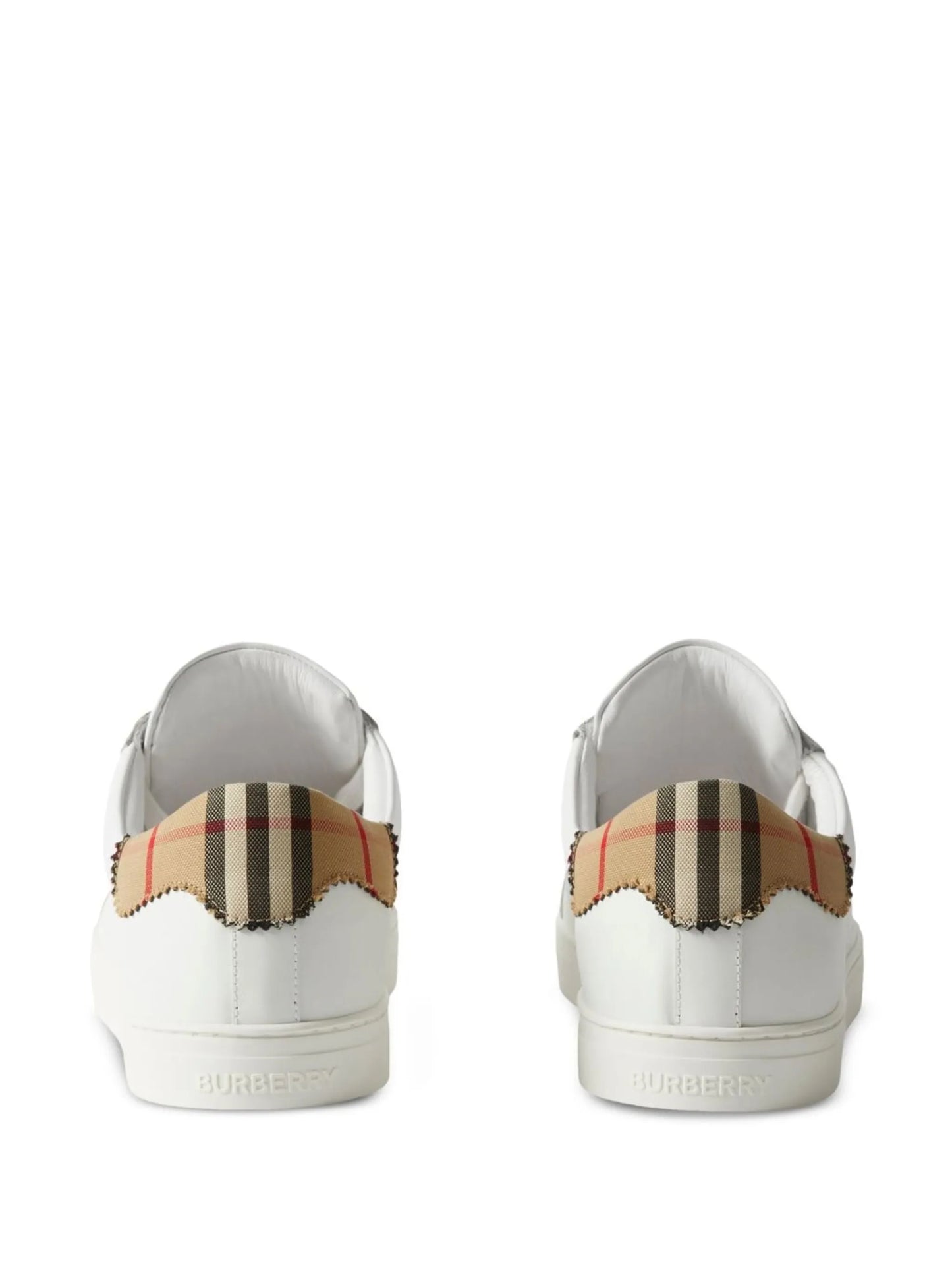 House Check-print leather sneakers