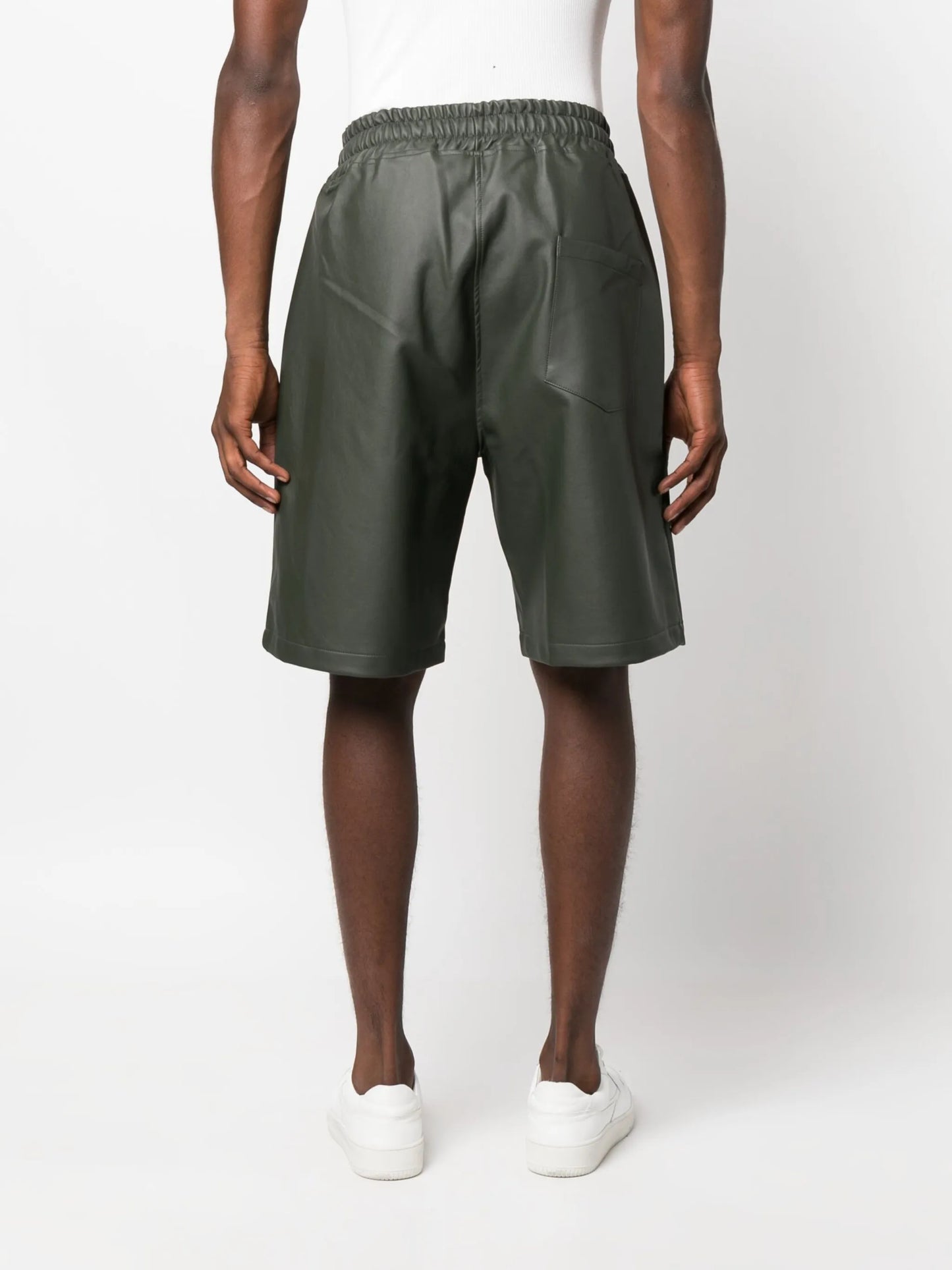 Jonas faux-leather track shorts