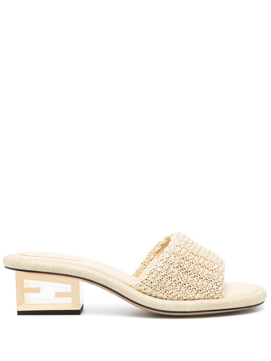 60mm Baguette raffia sandals