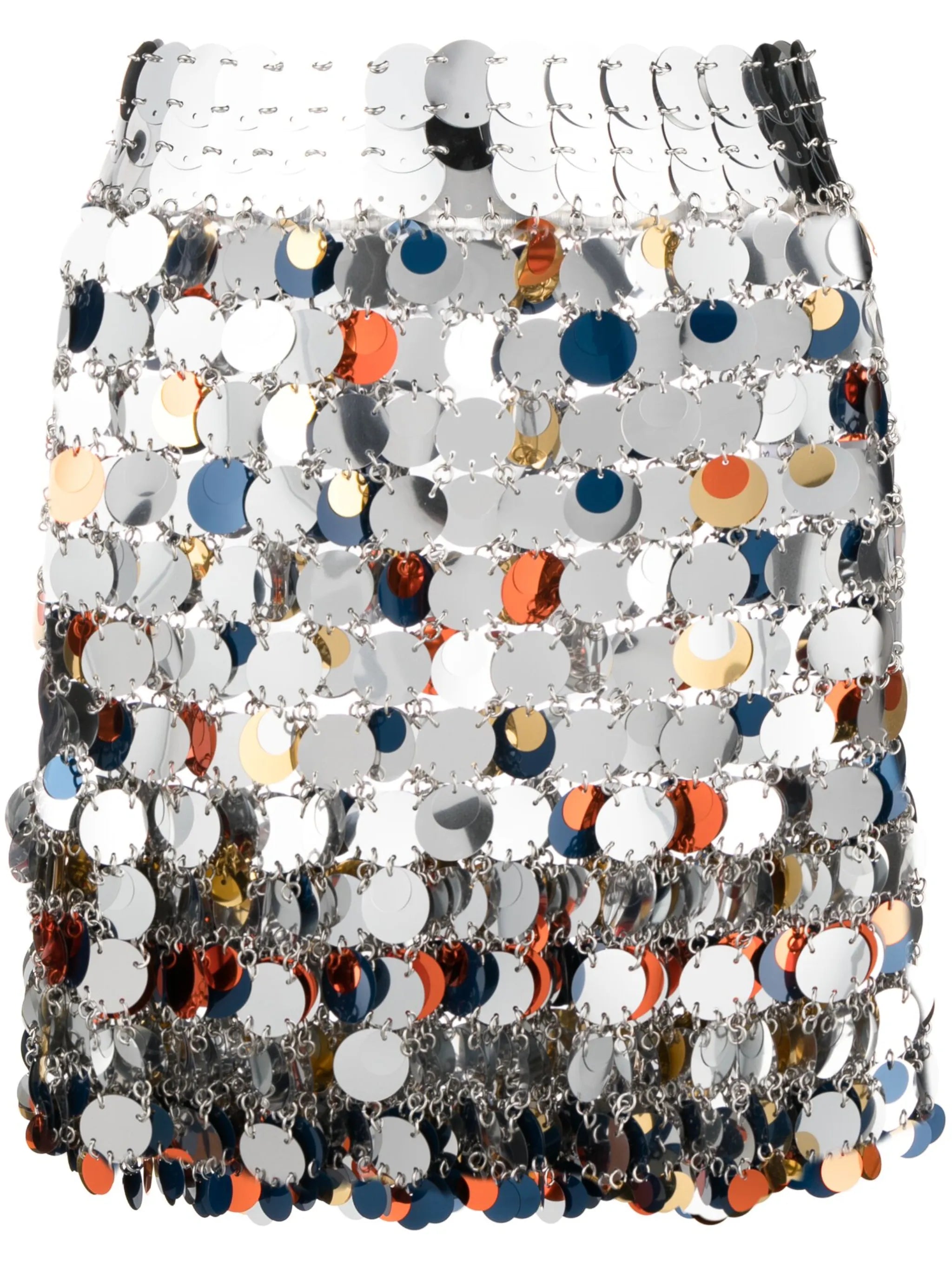 embellished chainmail miniskirt