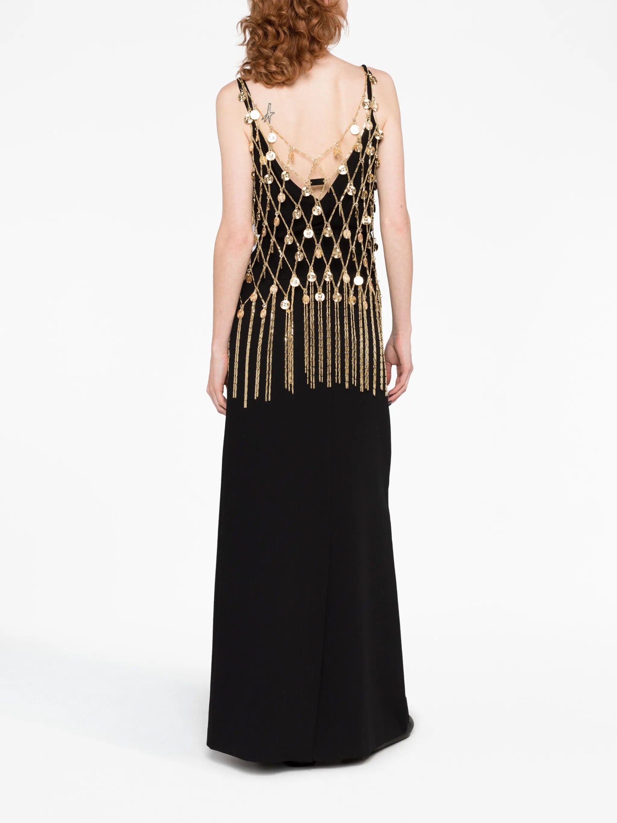 layered chain-embellished top