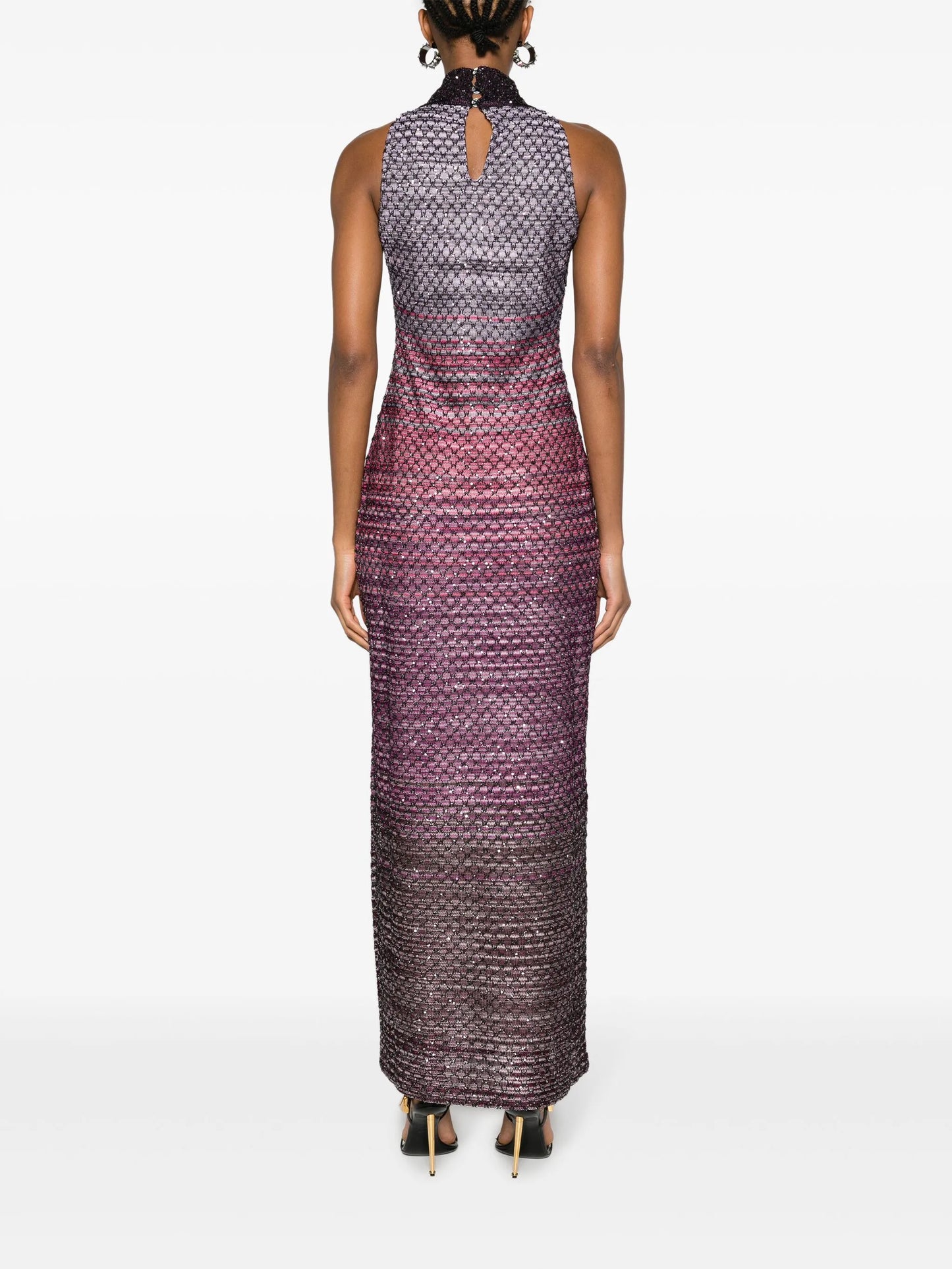 sequin-embellished sleeveless maxi dress