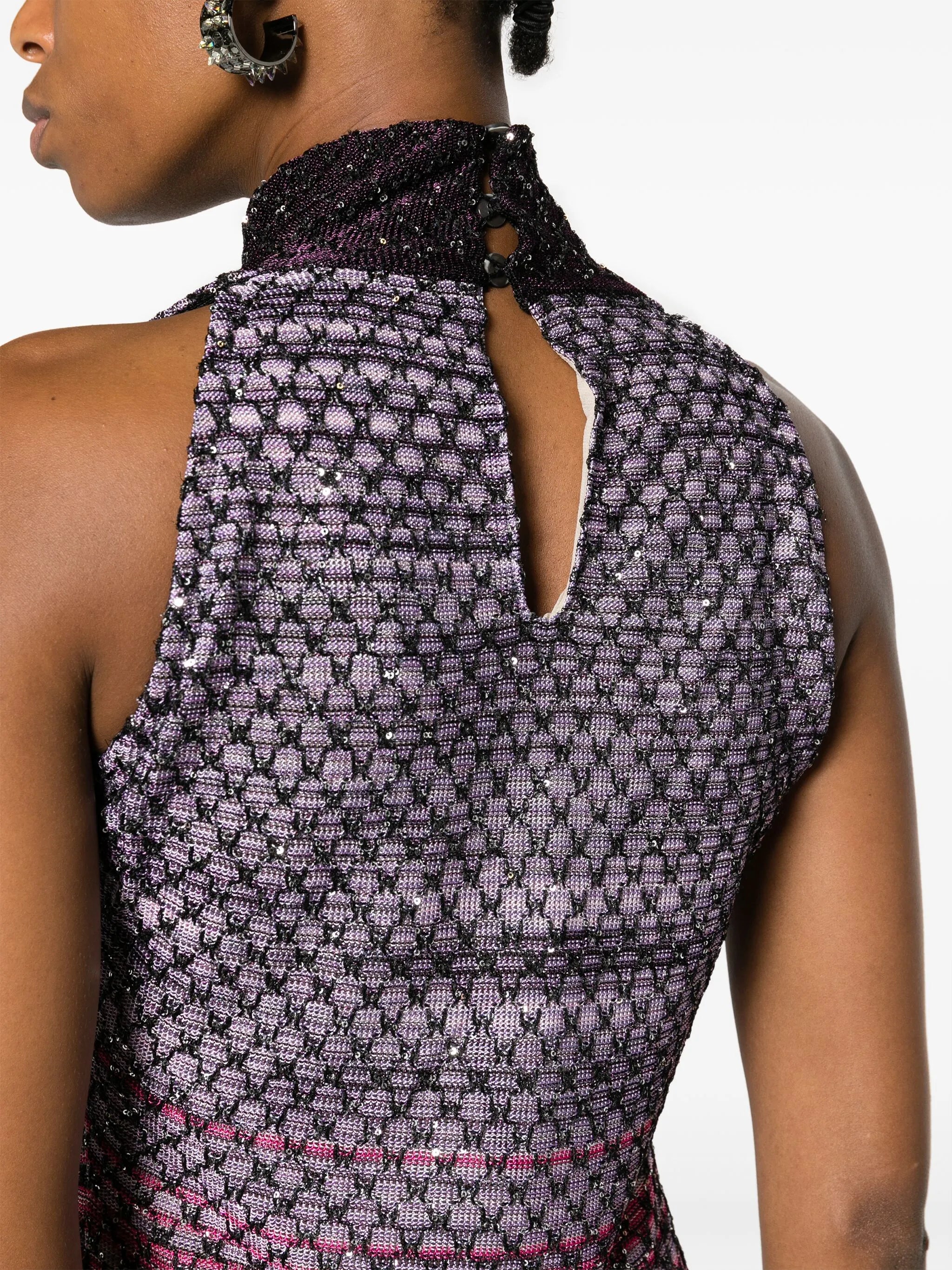 sequin-embellished sleeveless maxi dress