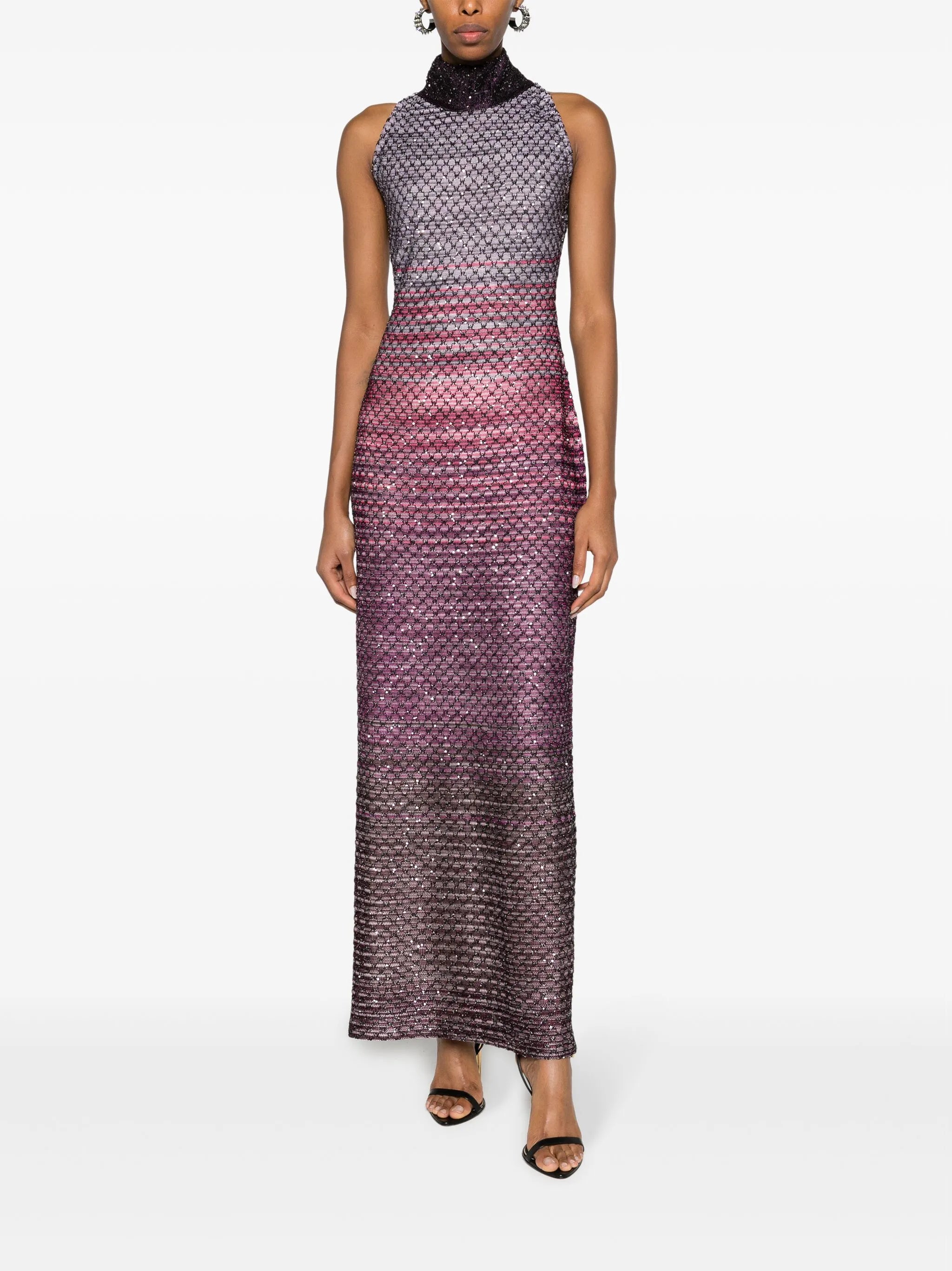 sequin-embellished sleeveless maxi dress