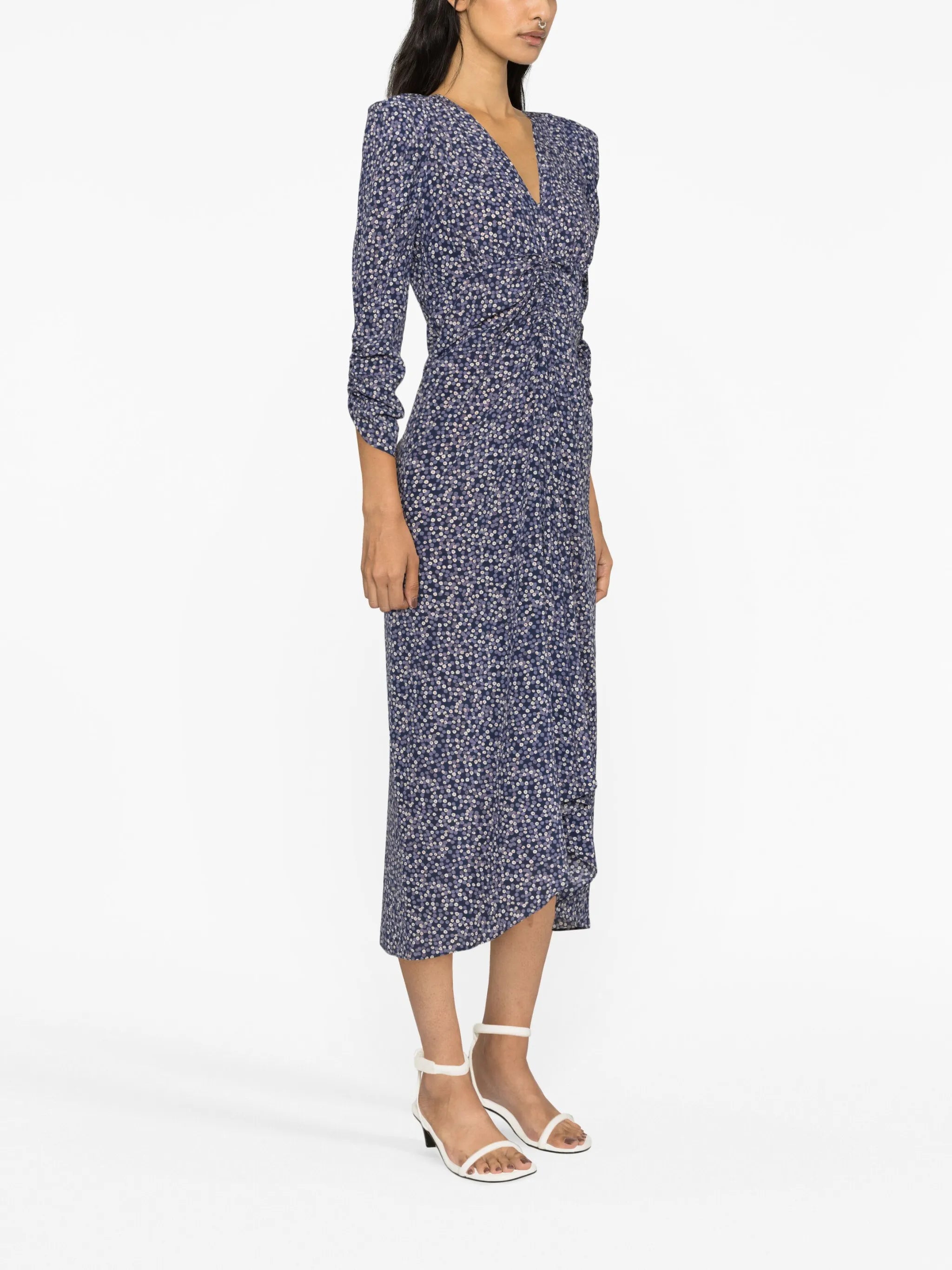 Albini floral-print silk dress