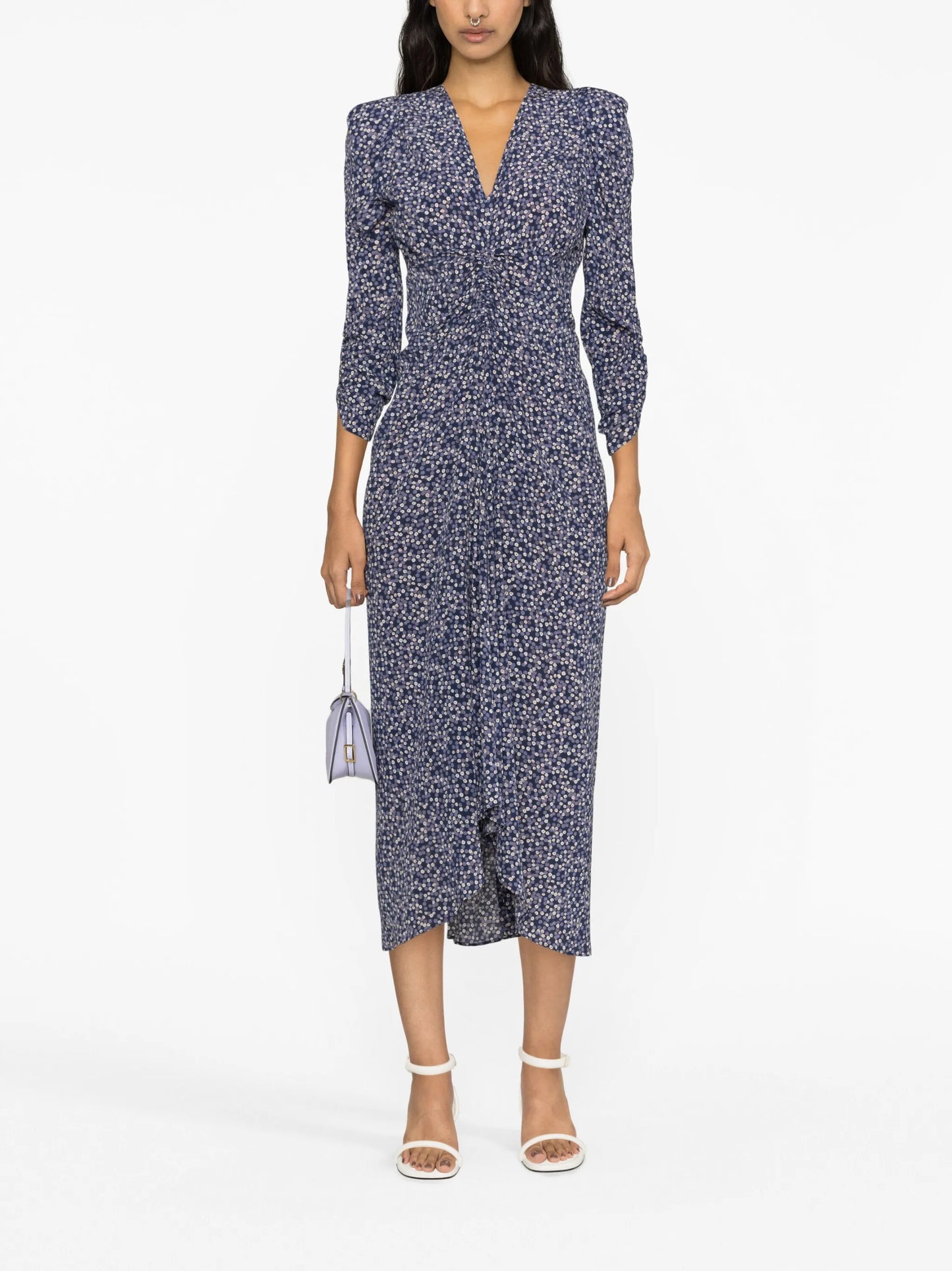 Albini floral-print silk dress