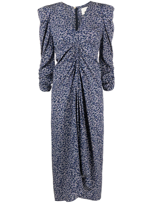 Albini floral-print silk dress