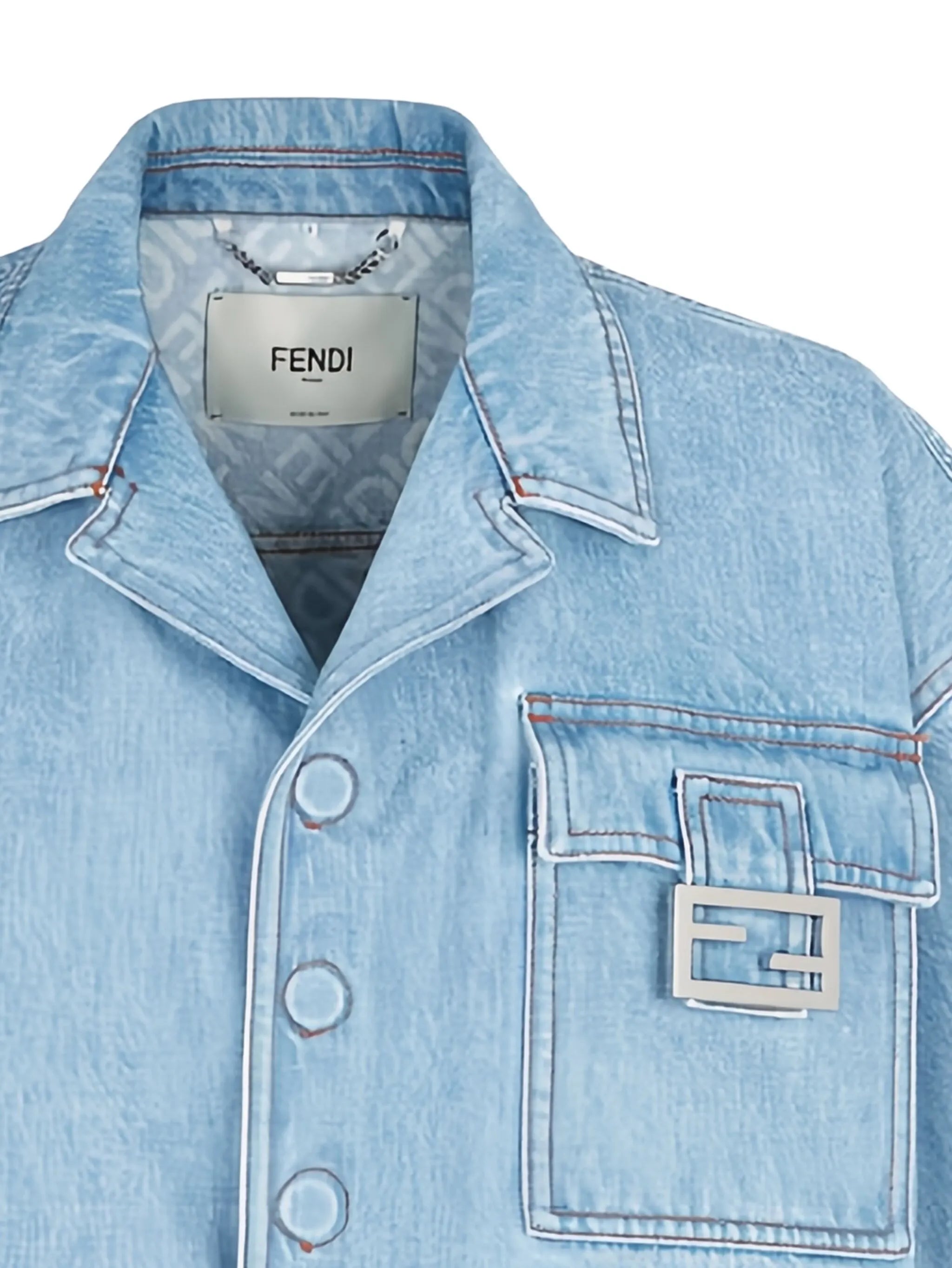Baguette-pocket denim jacket