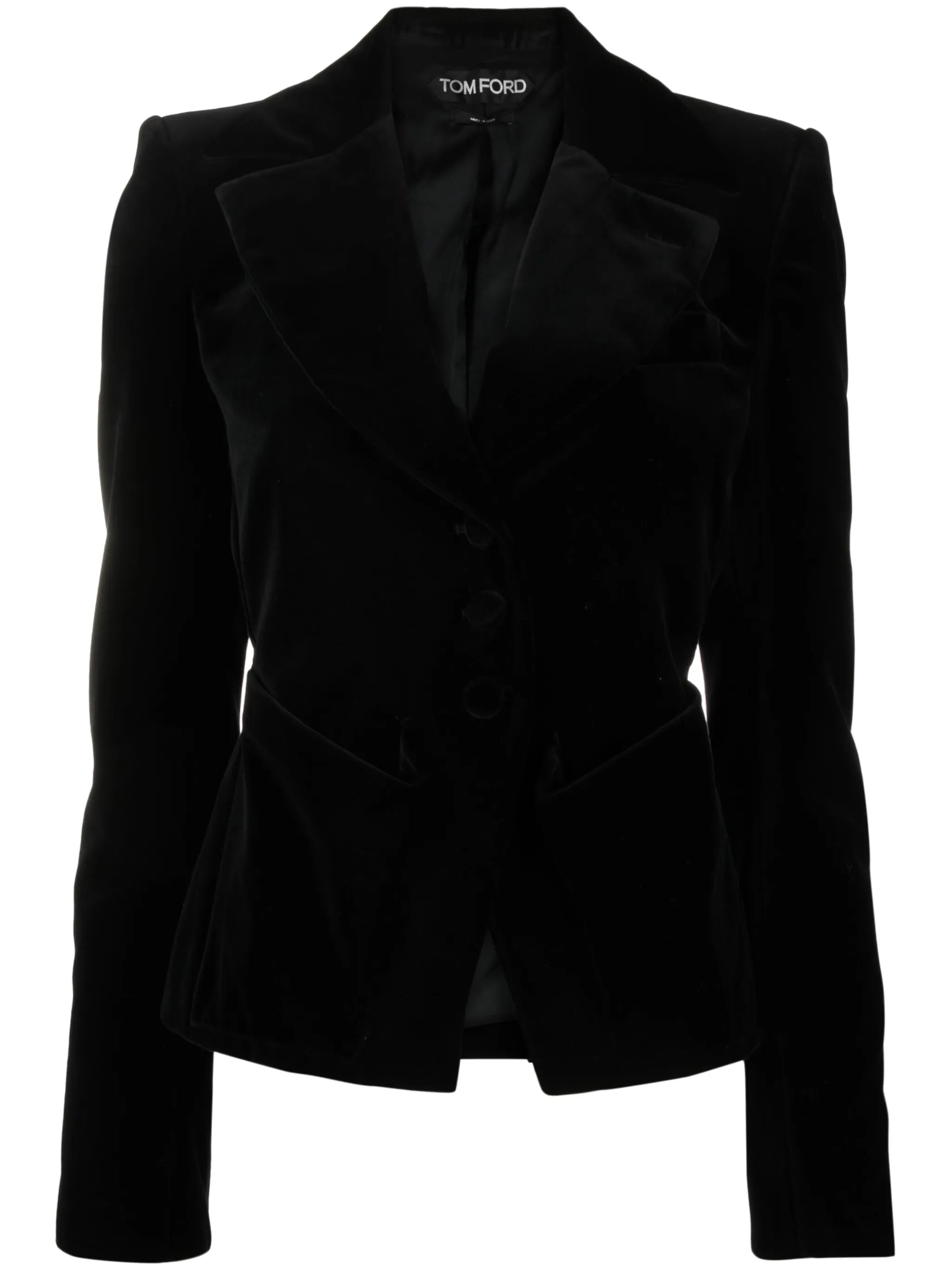 adjustable cotton-velvet blazer