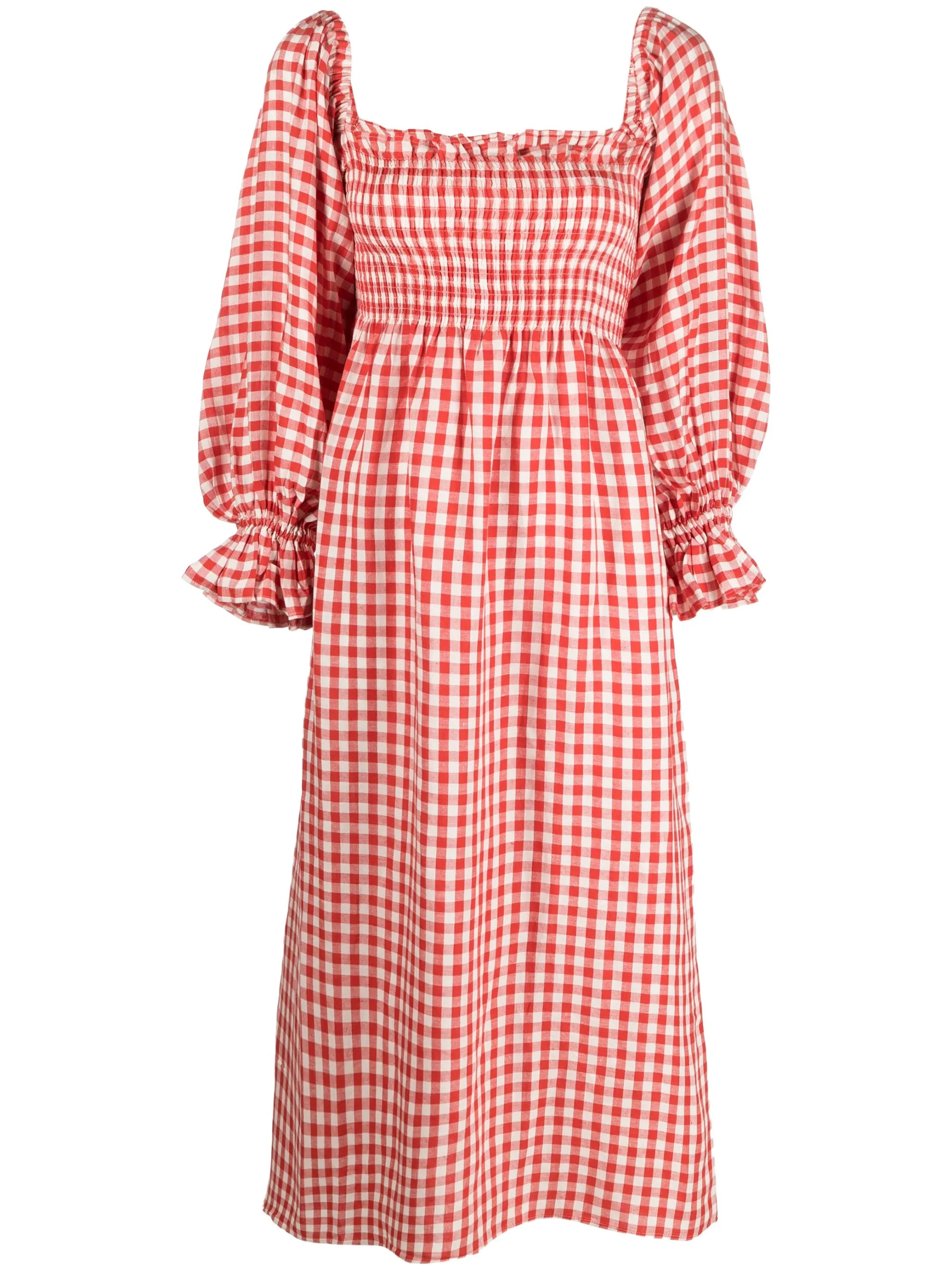 Atlanta gingham midi dress