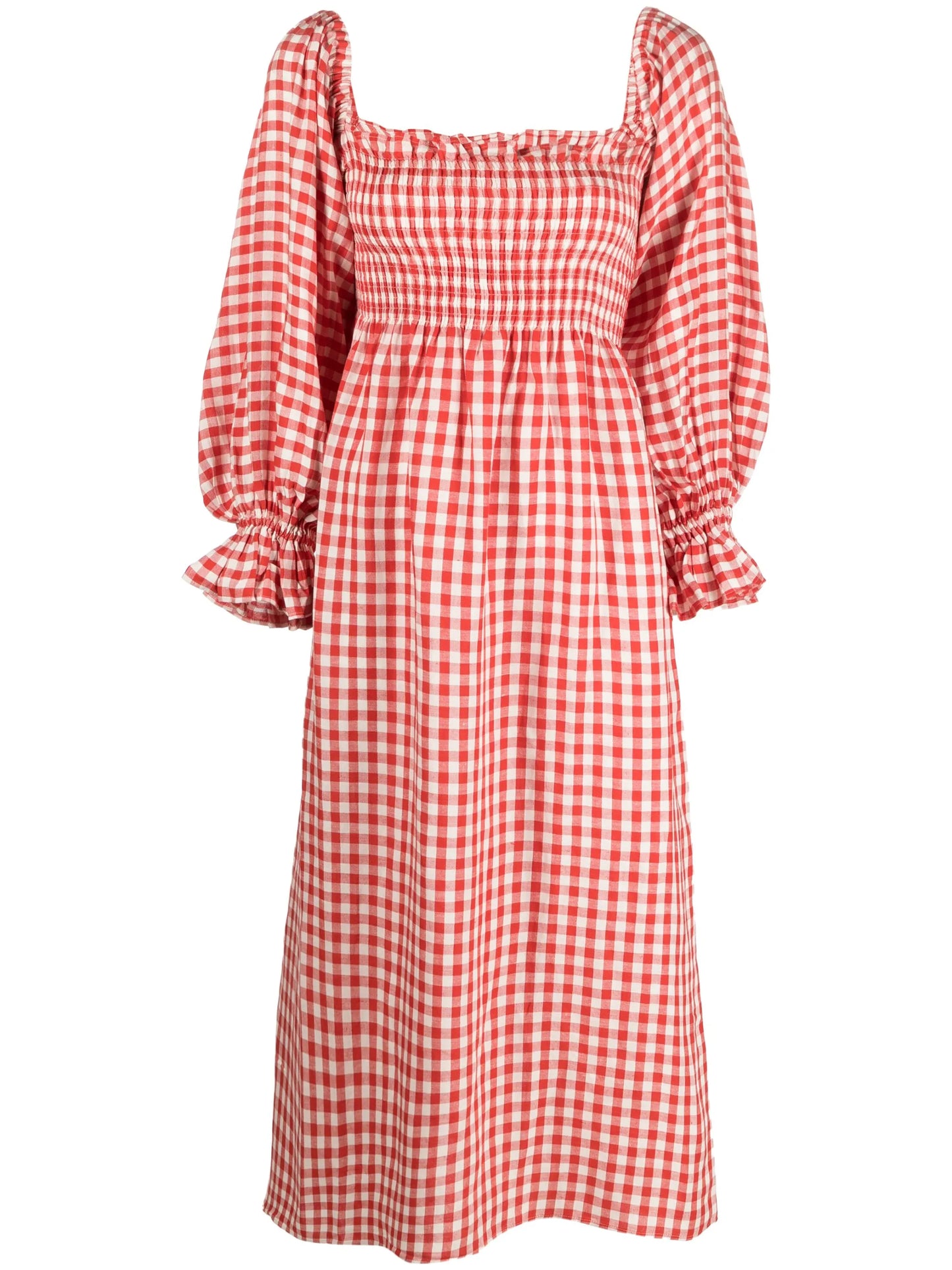 Atlanta gingham midi dress