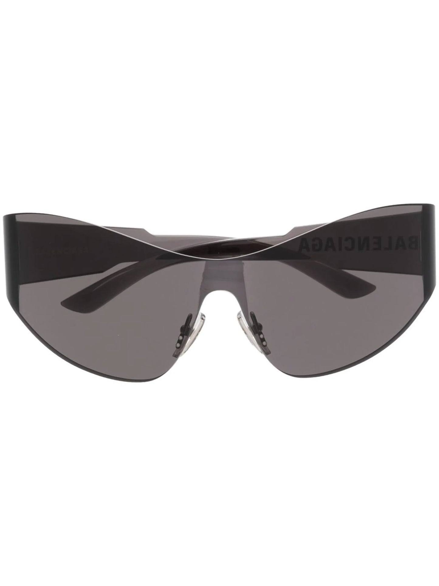 shield-transparent-frame sunglasses