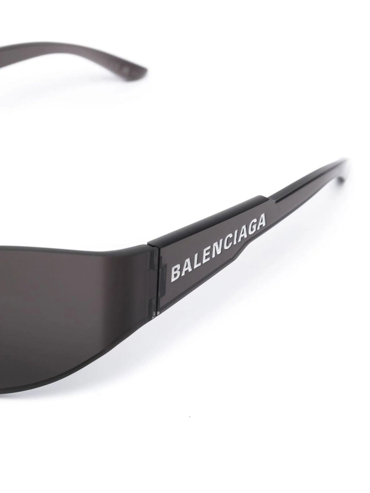 shield-transparent-frame sunglasses