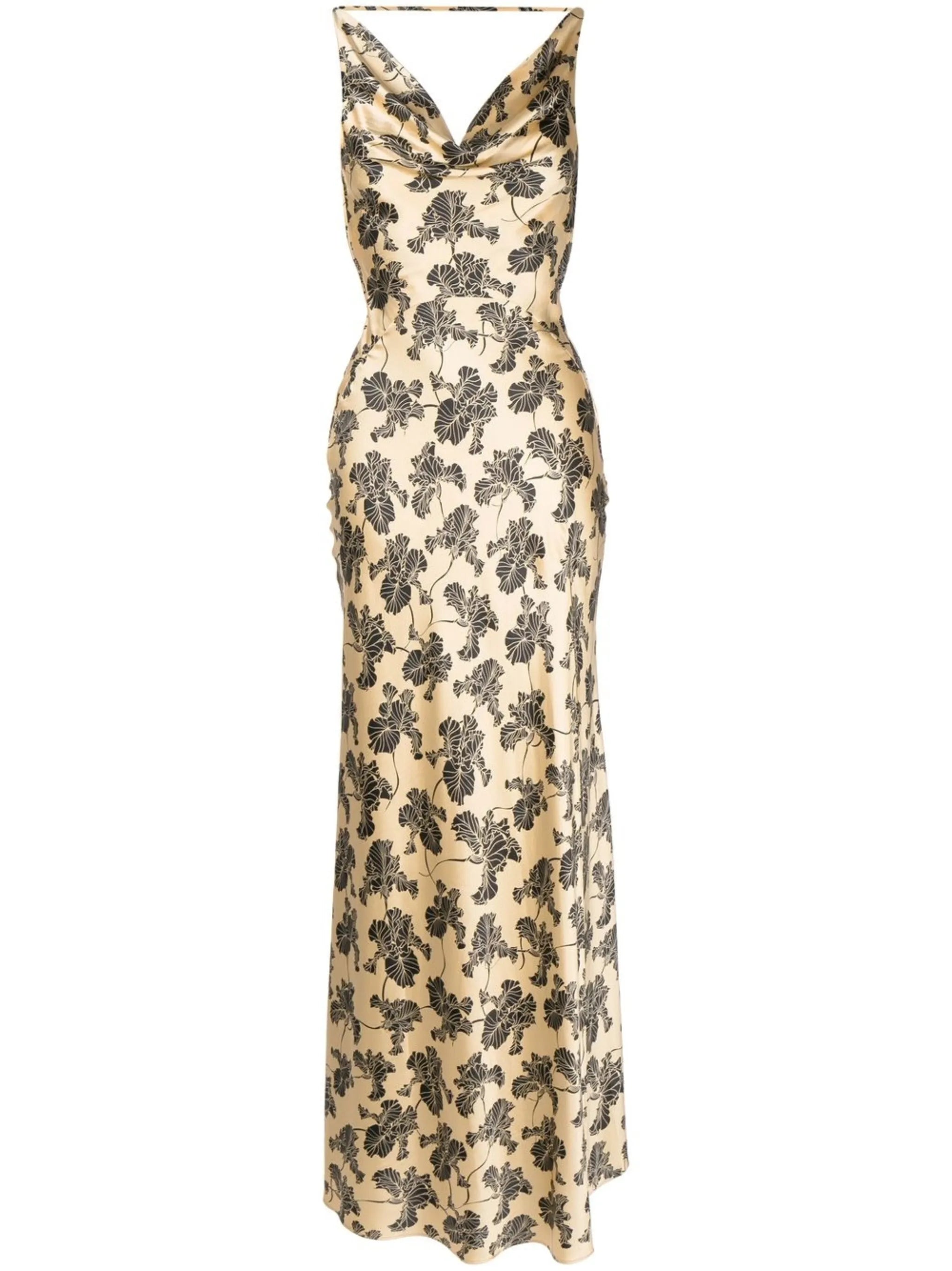 Colombina floral-print satin dress