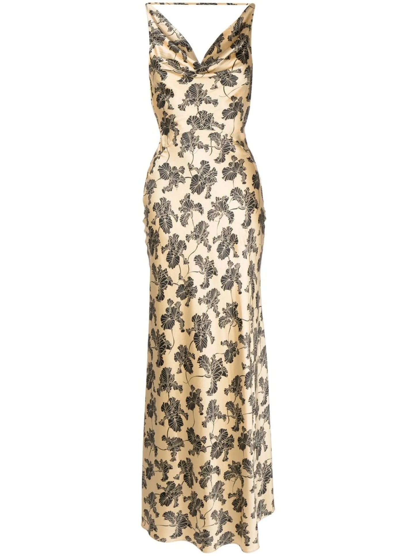 Colombina floral-print satin dress