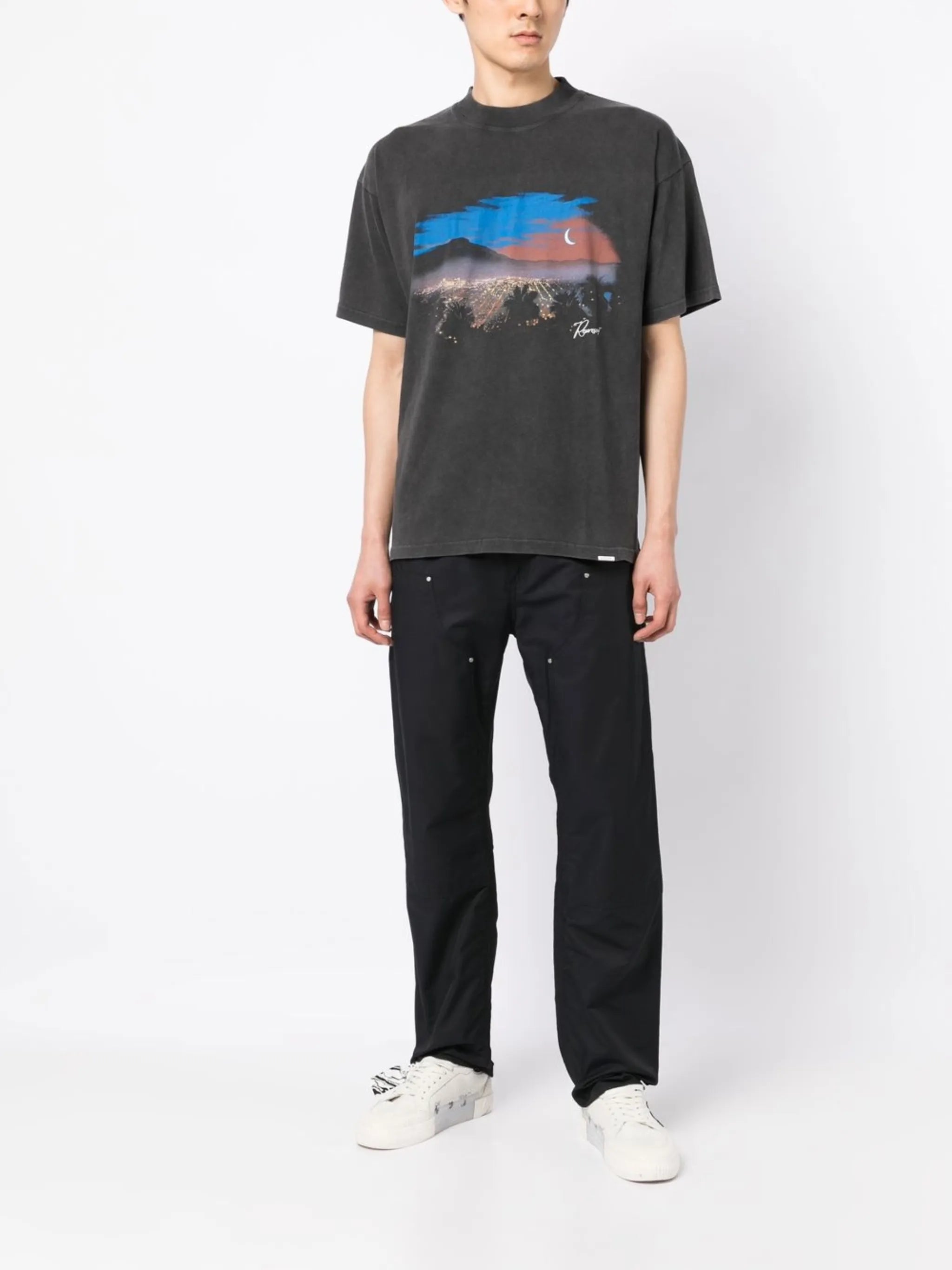 The Hills-print cotton T-shirt