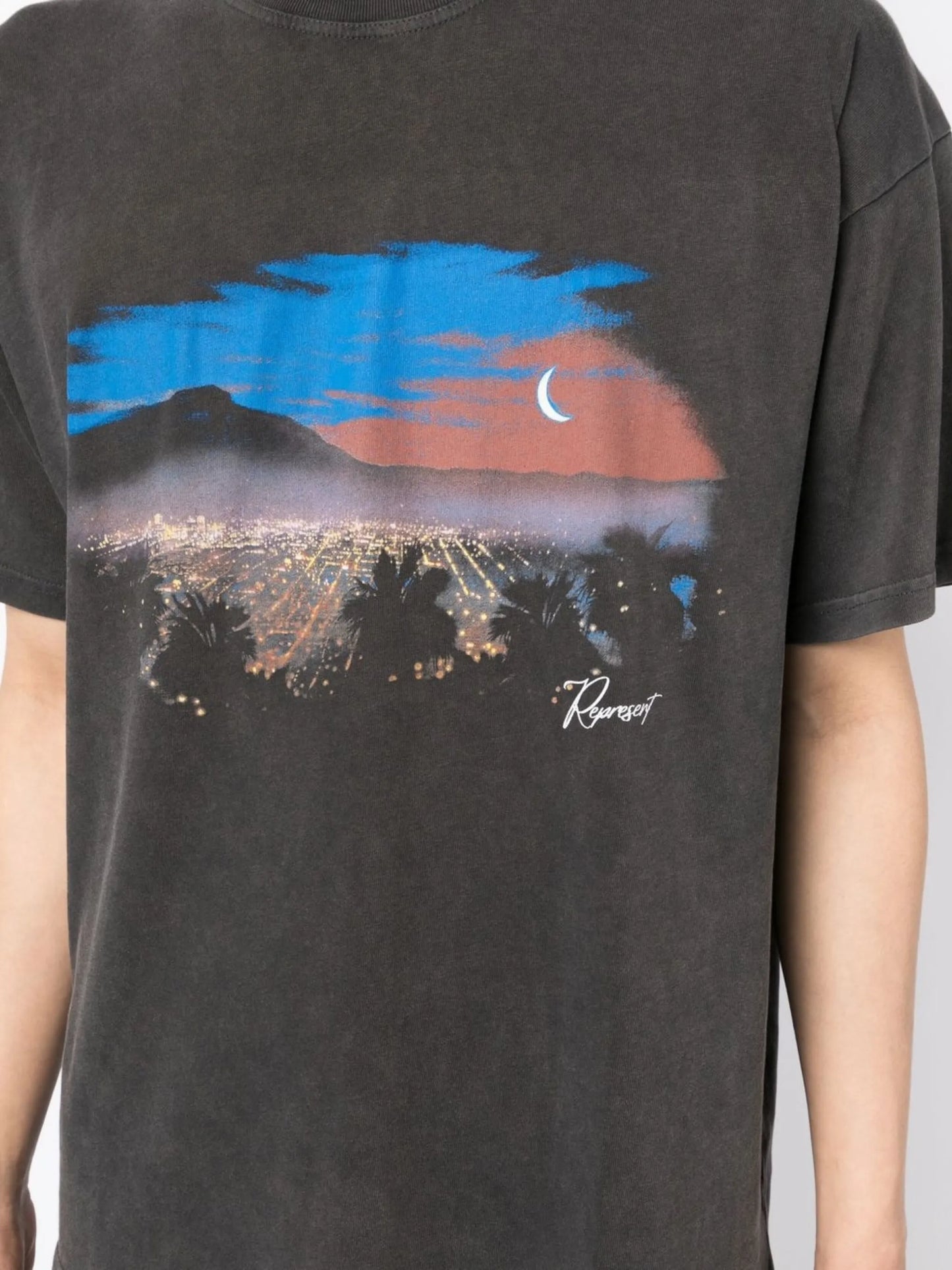 The Hills-print cotton T-shirt