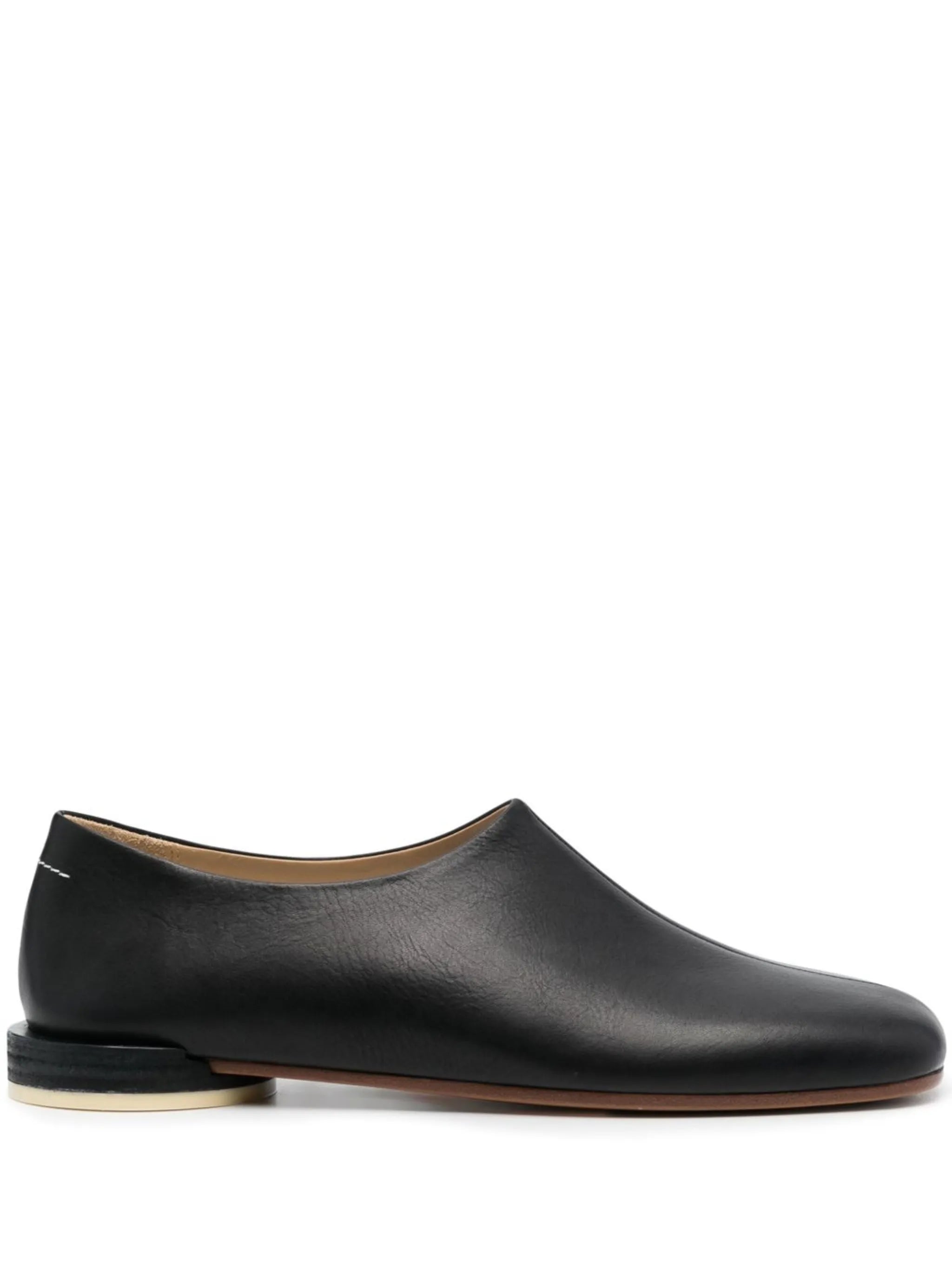 leather slip-on loafers