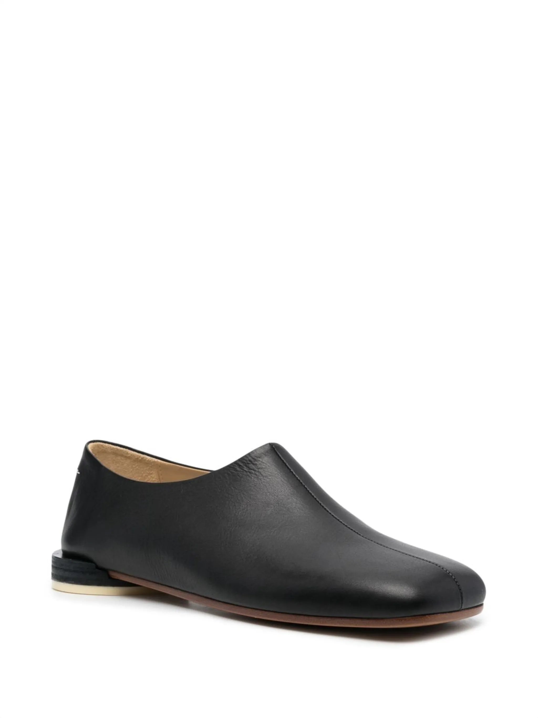 leather slip-on loafers