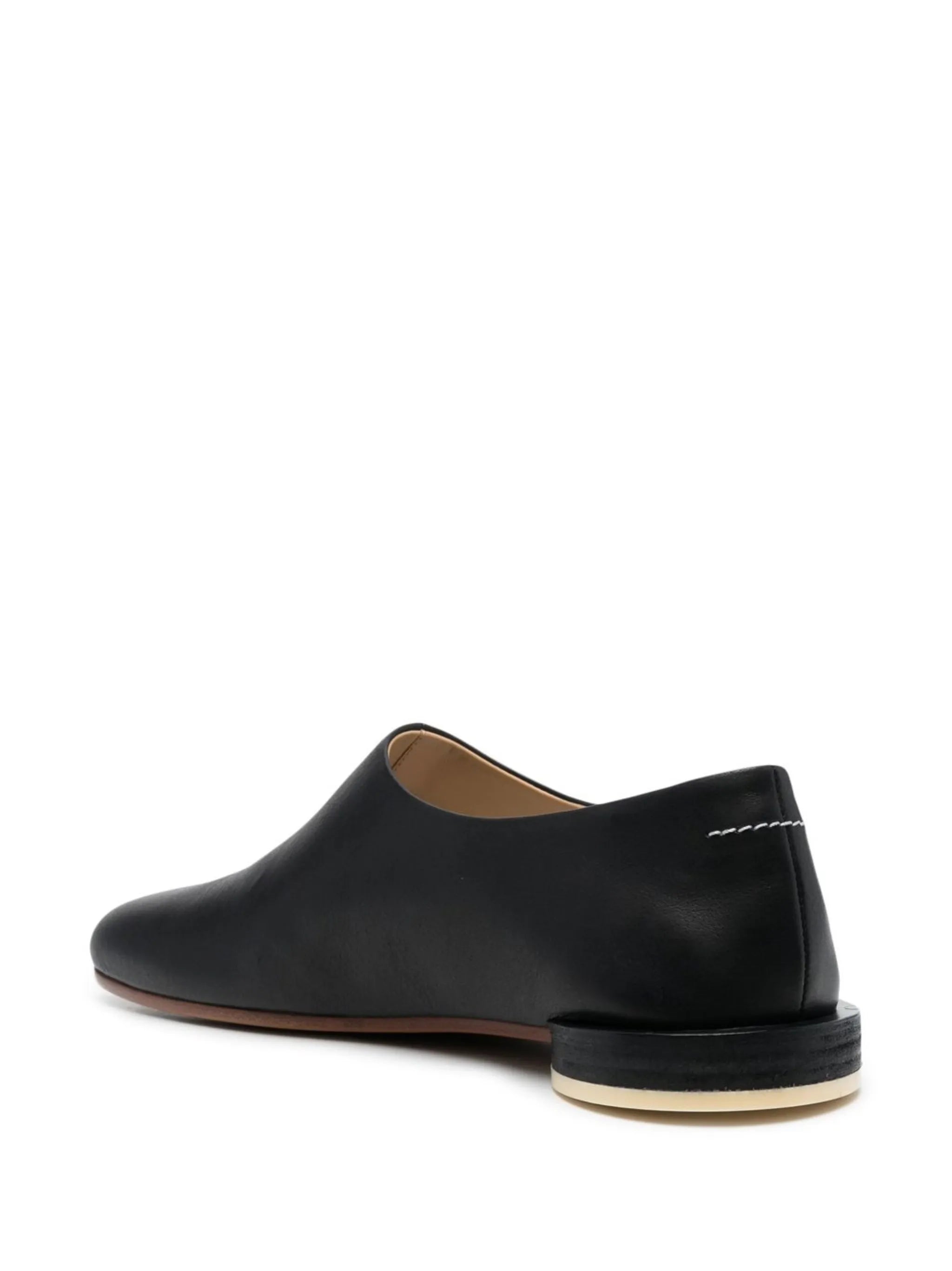 leather slip-on loafers