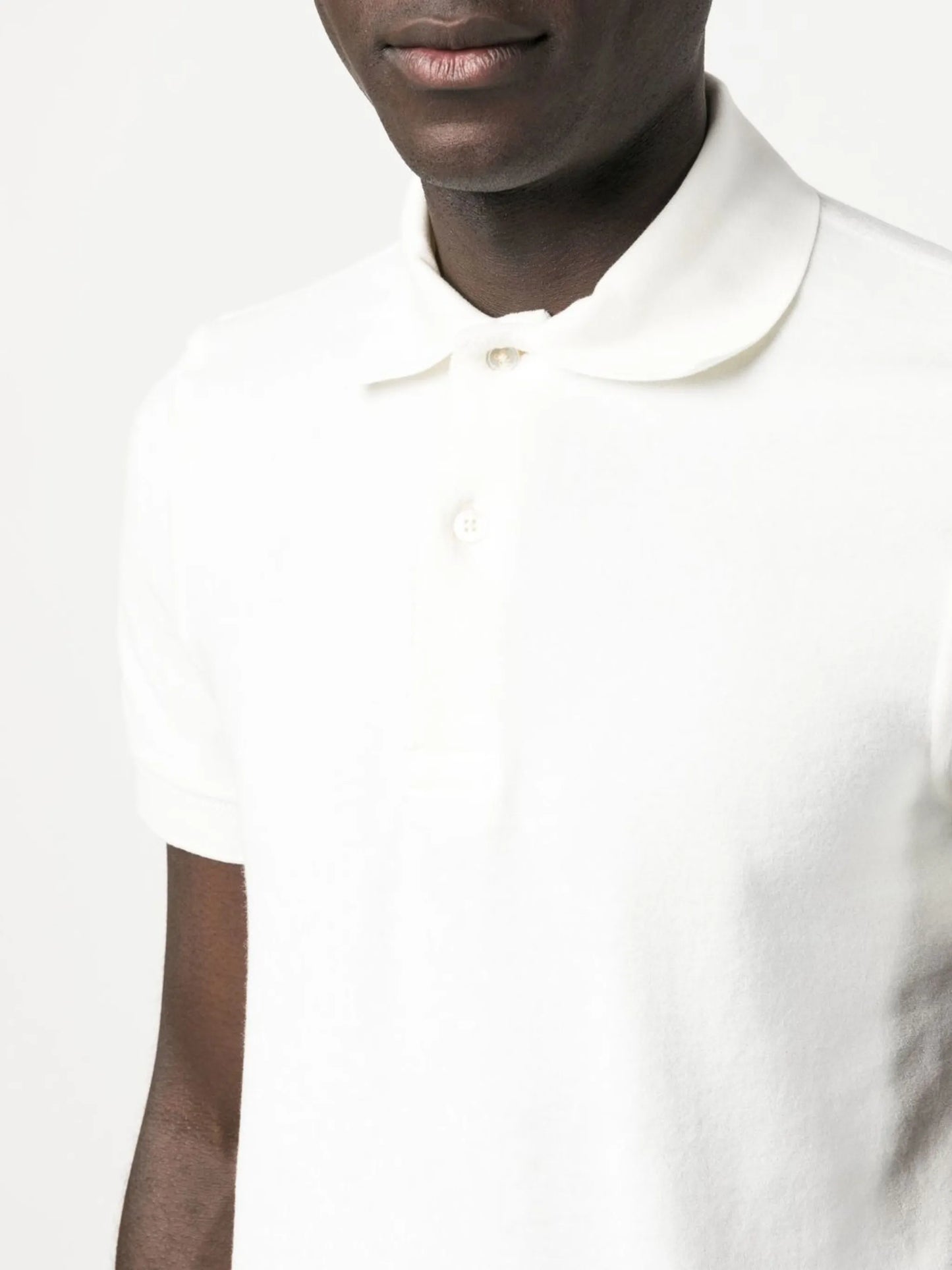 cotton-blend polo shirt