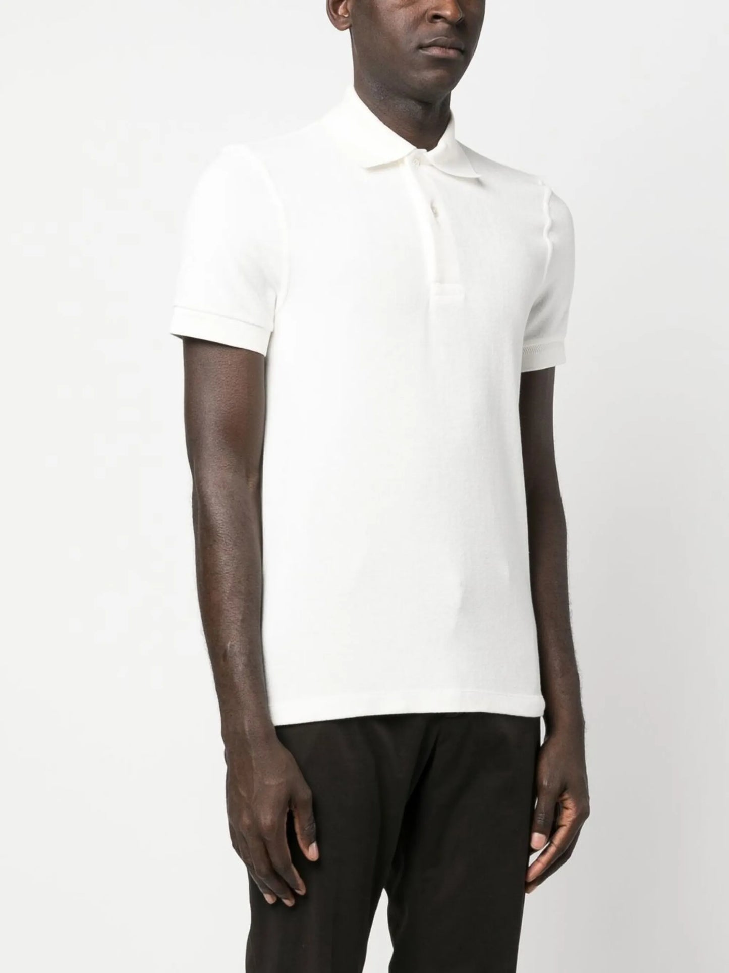 cotton-blend polo shirt