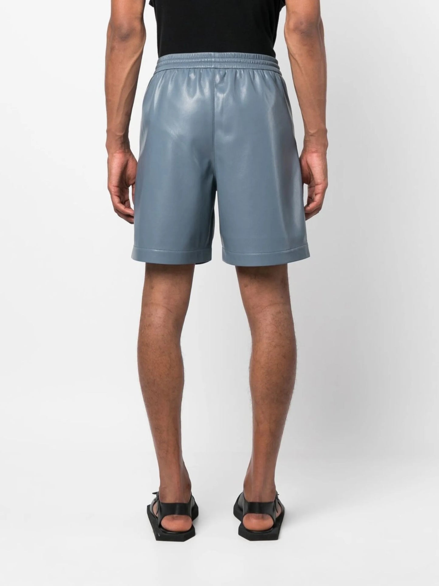 faux leather Bermuda shorts