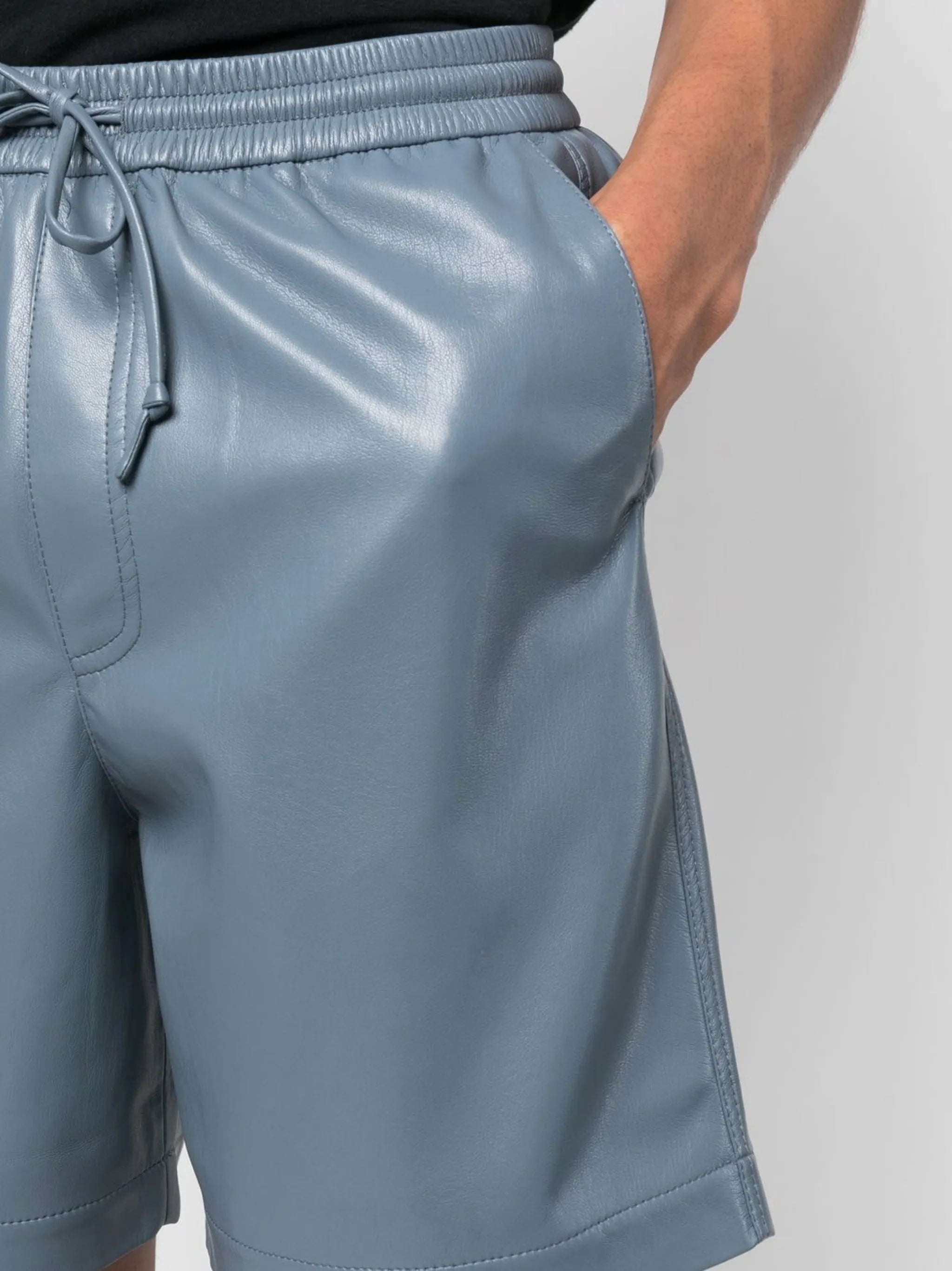 faux leather Bermuda shorts