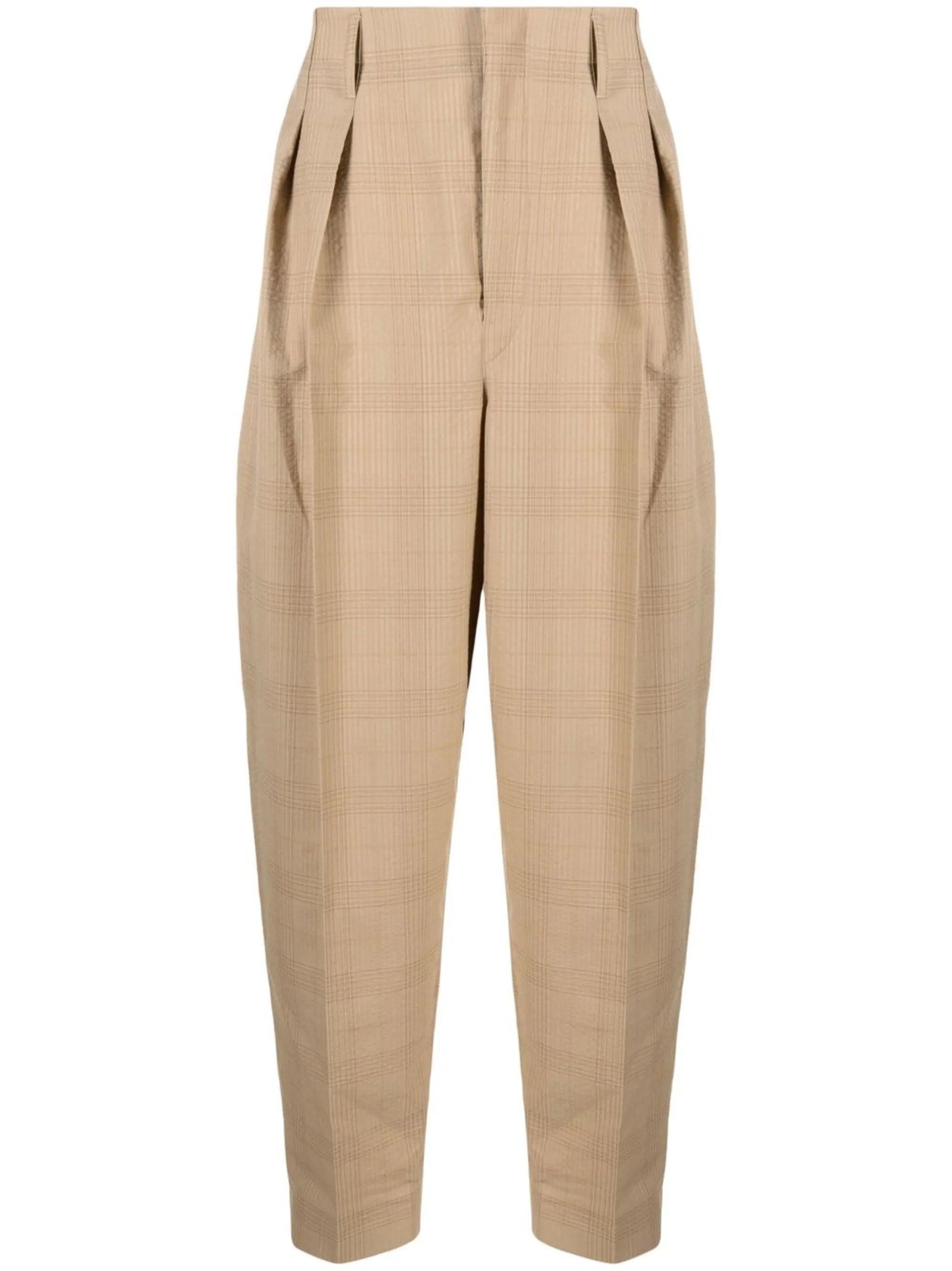 wool tapered trousers