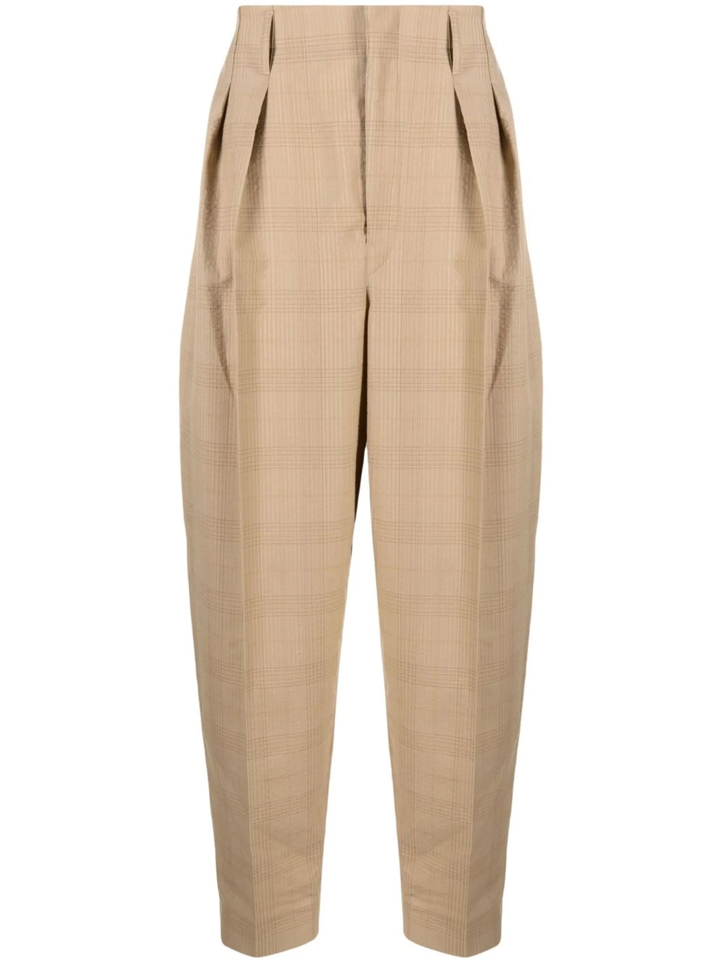 wool tapered trousers