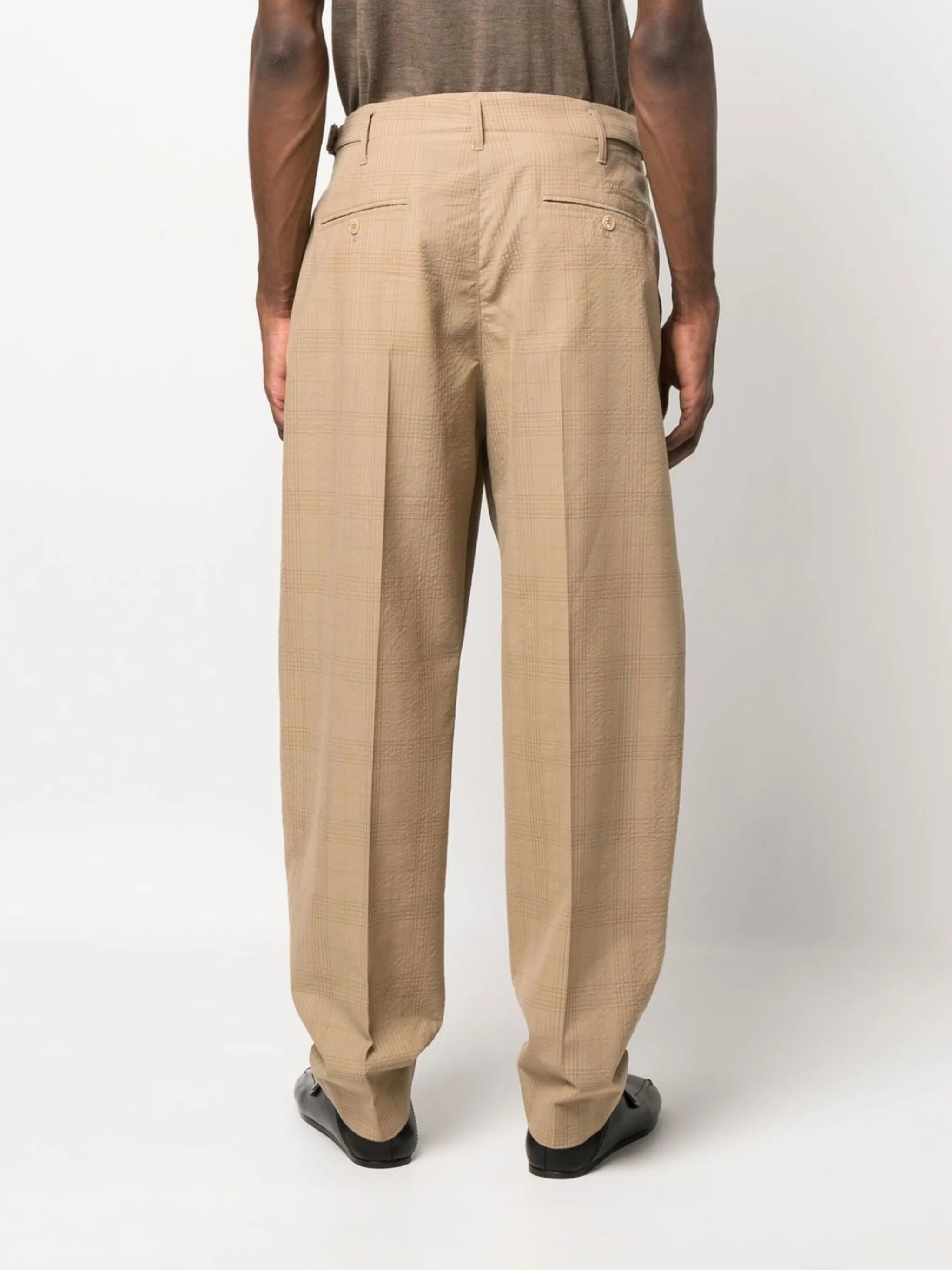 wool tapered trousers