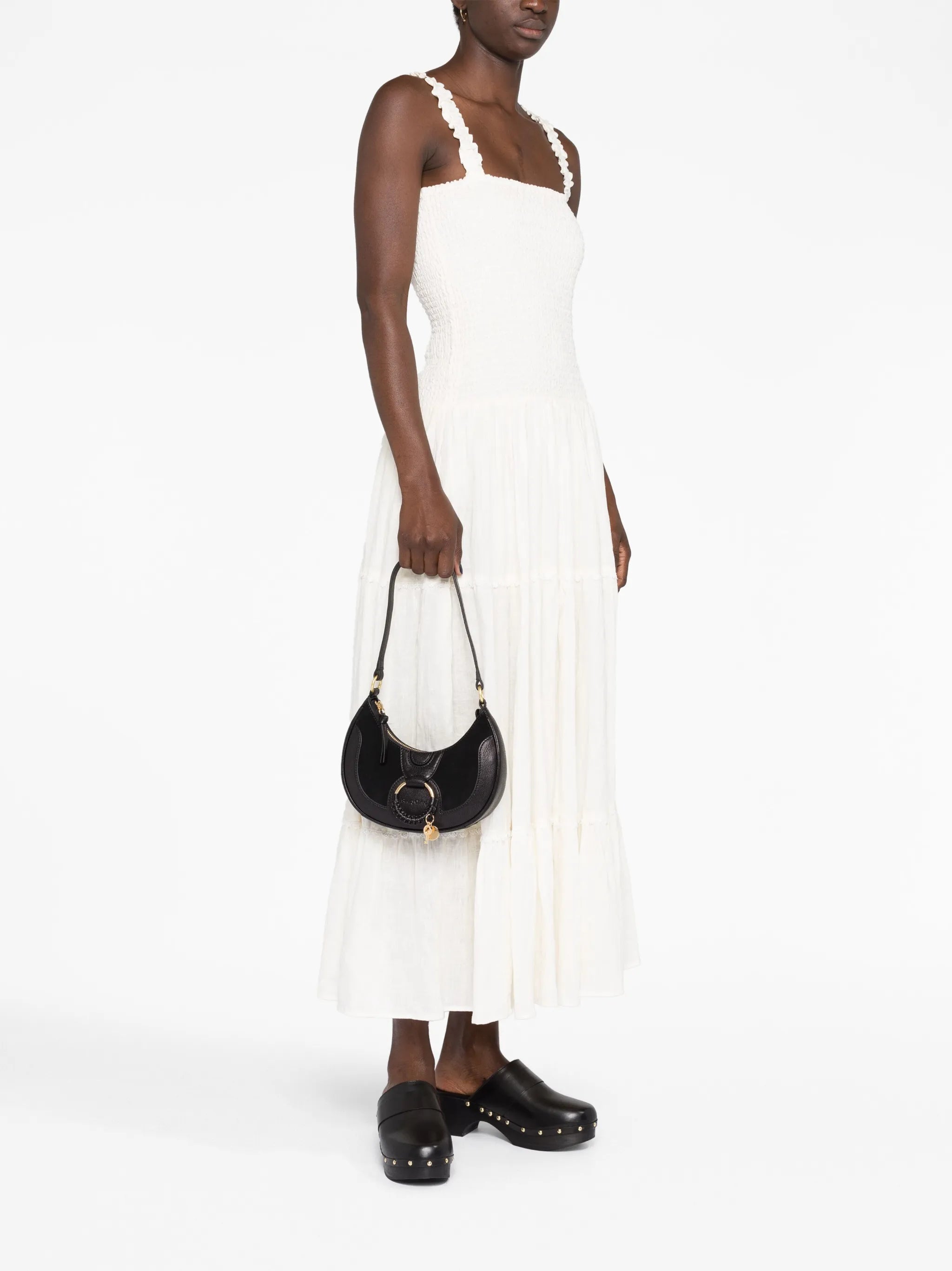 Hana curve-edge shoulder bag