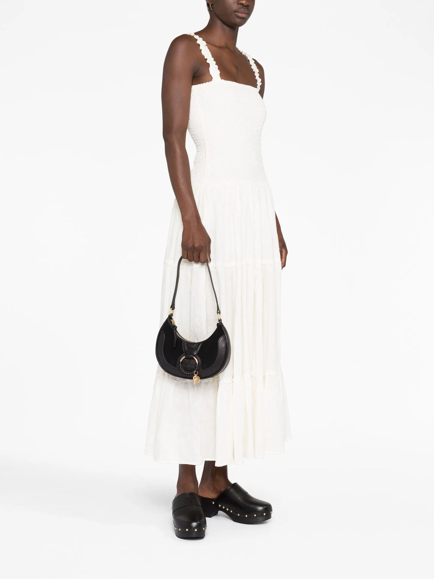 Hana curve-edge shoulder bag