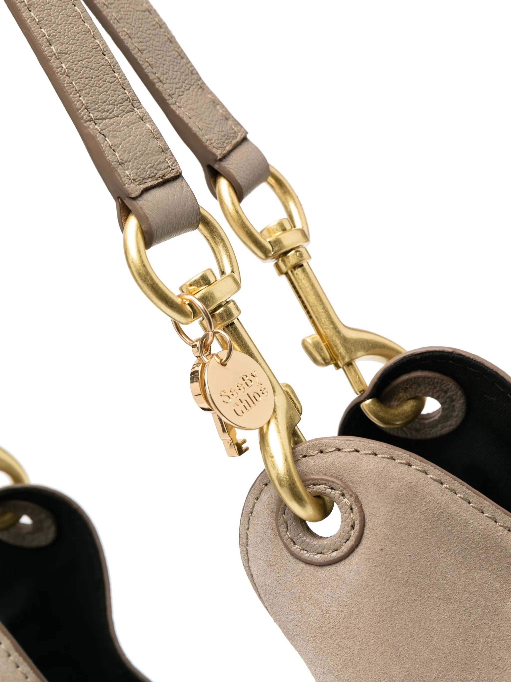 Hana suede shoulder bag