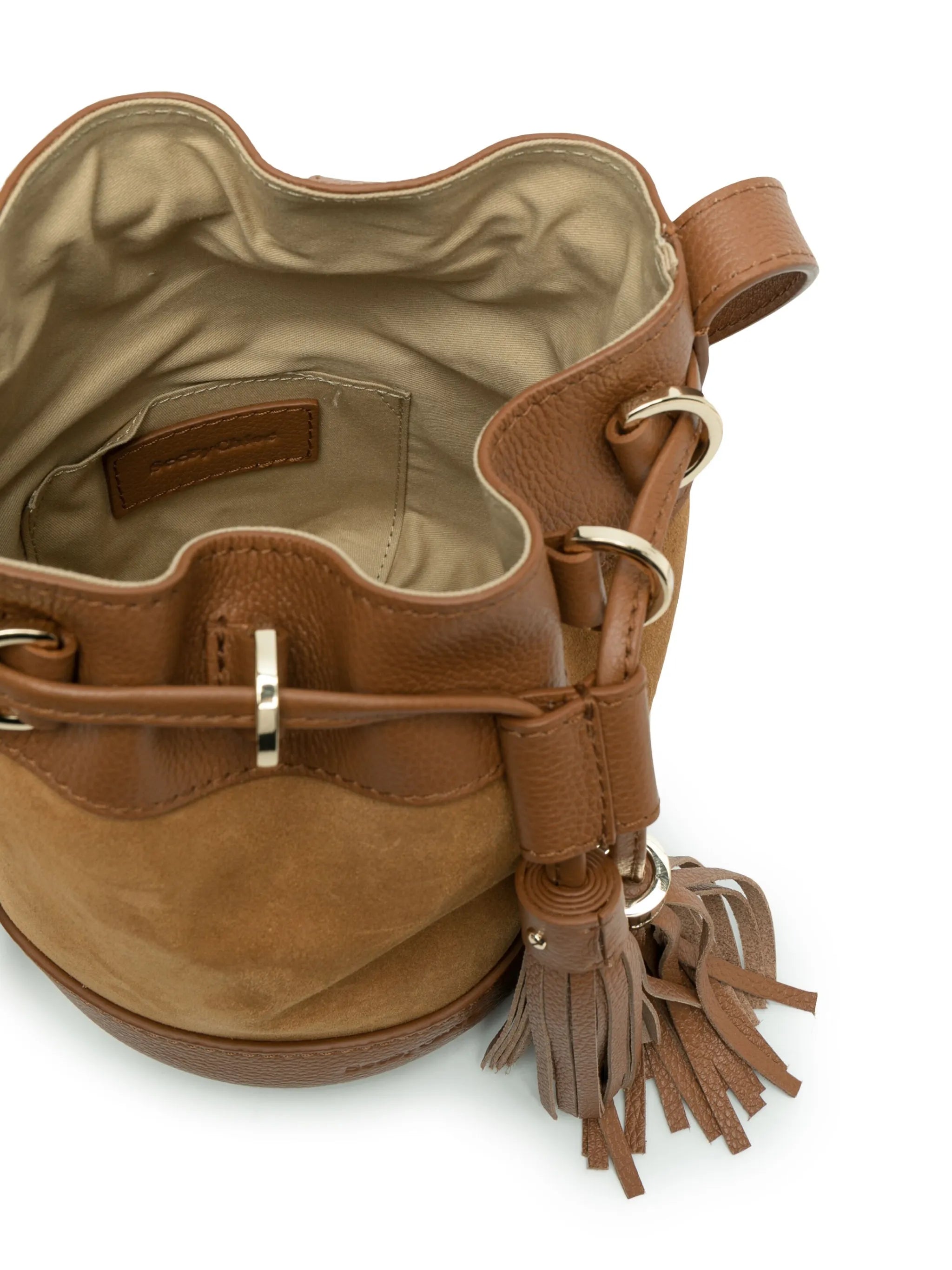 small Vicki suede bucket bag