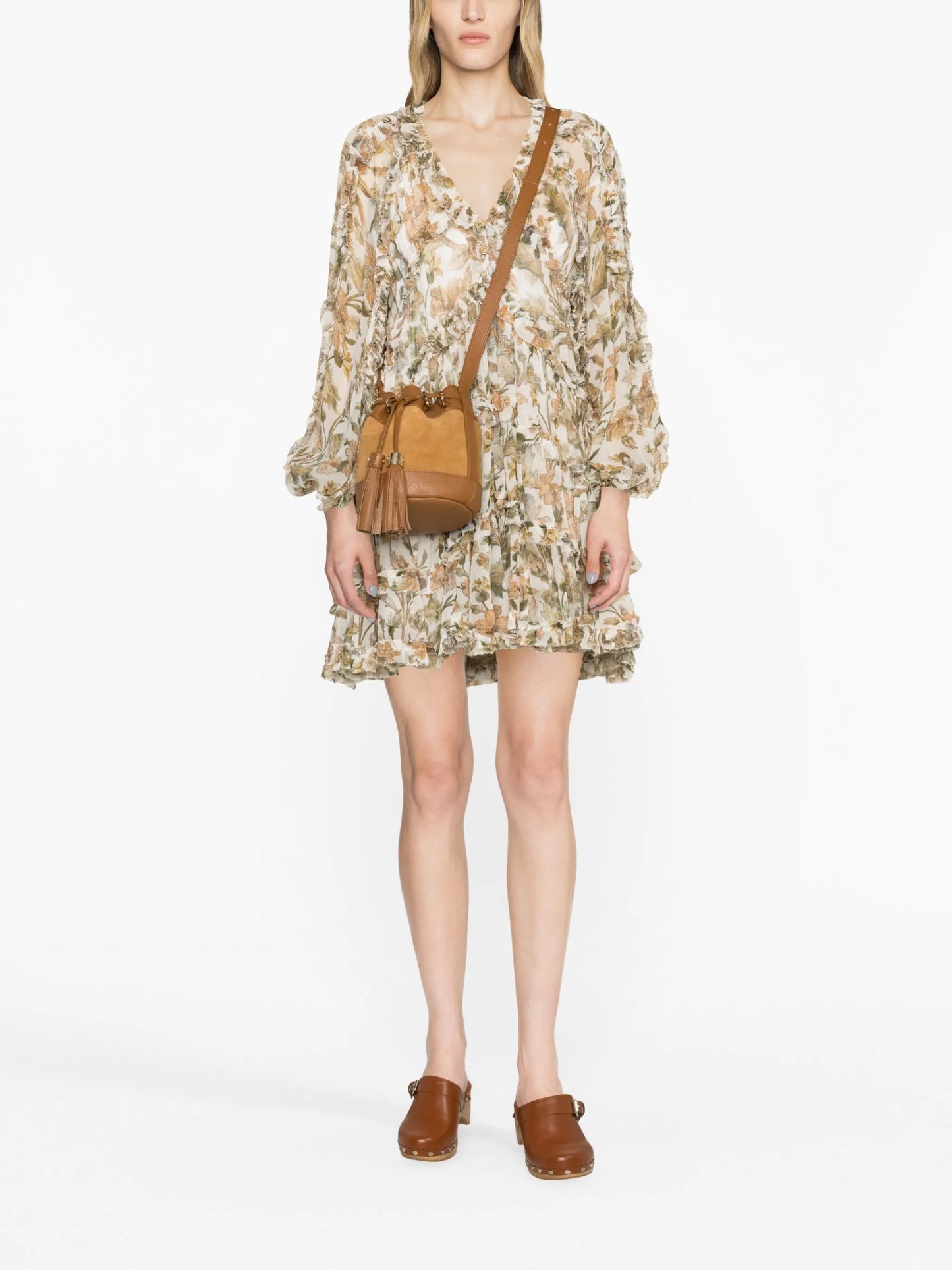 small Vicki suede bucket bag