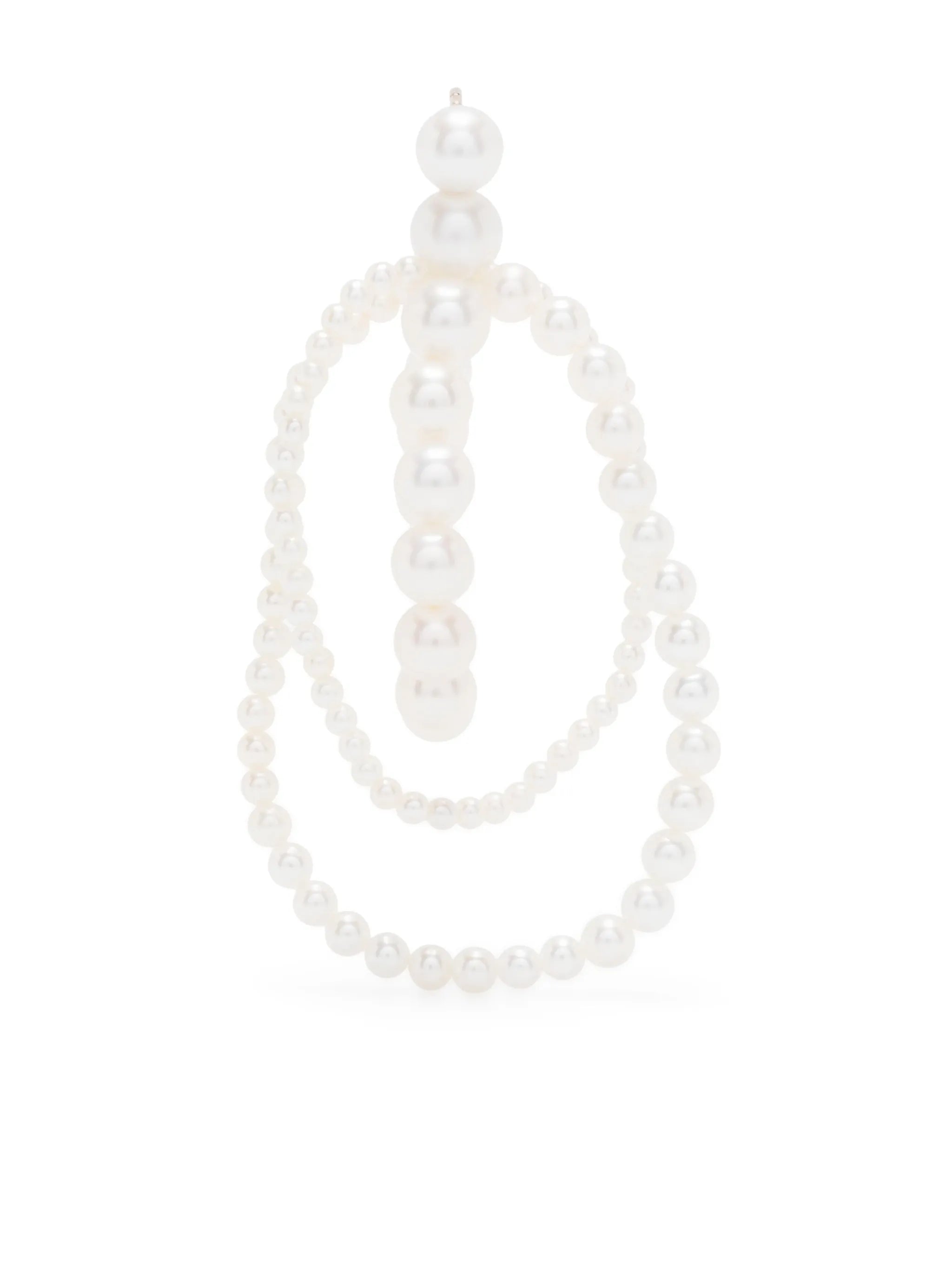 14kt yellow gold Wrapped Perle pearl earring